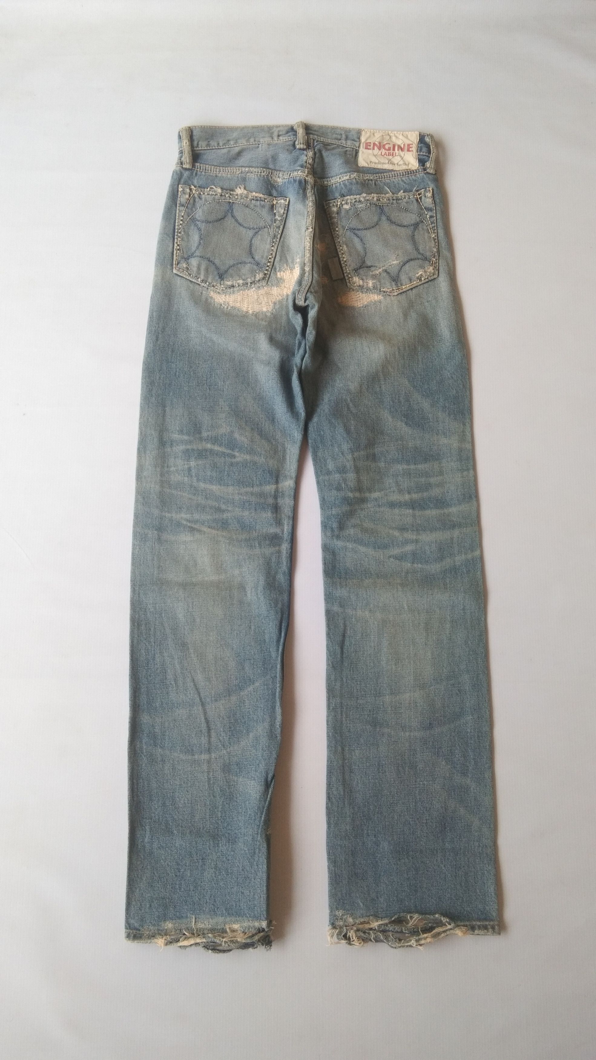 Japanese Brand Distress jeans Engine label selved Size US 28 / EU 44 - 9 Thumbnail