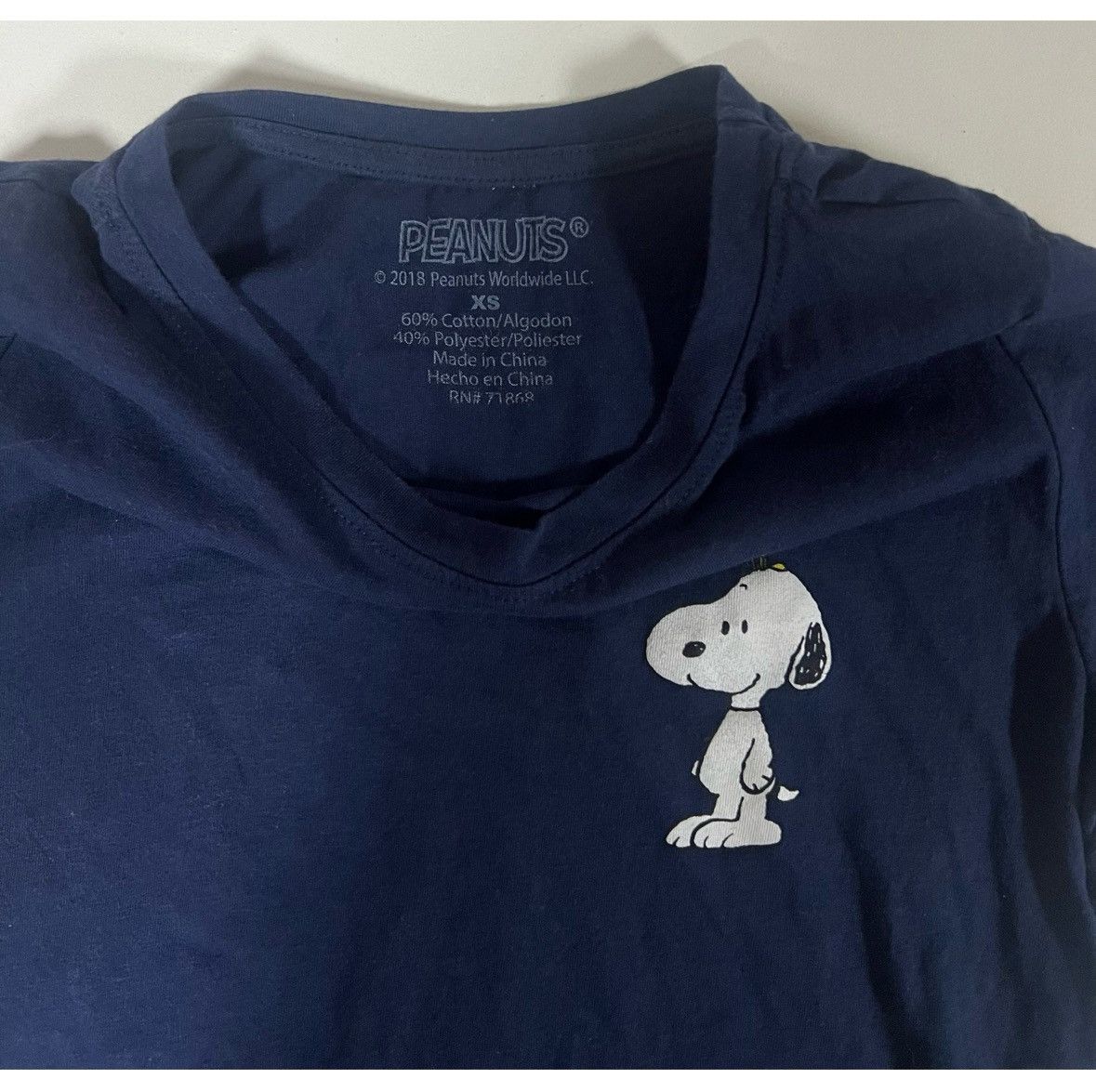 Peanuts Peanuts Navy Blue Snoopy Graphic T-Shirt Top Tee Size XS 💙✨ Size US XS / EU 42 / 0 - 2 Thumbnail