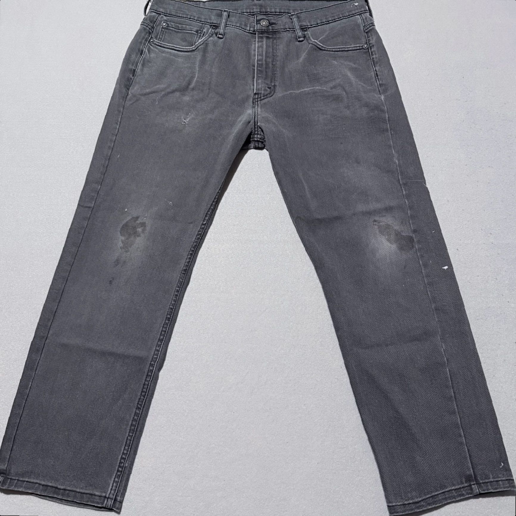 Levi's Levi's Jeans Men Gray 569 Loose Straight Mid Rise 34x32 Distressed Denim 5-Pocket Design Jeans Size US 34 / EU 50 - 2 Thumbnail