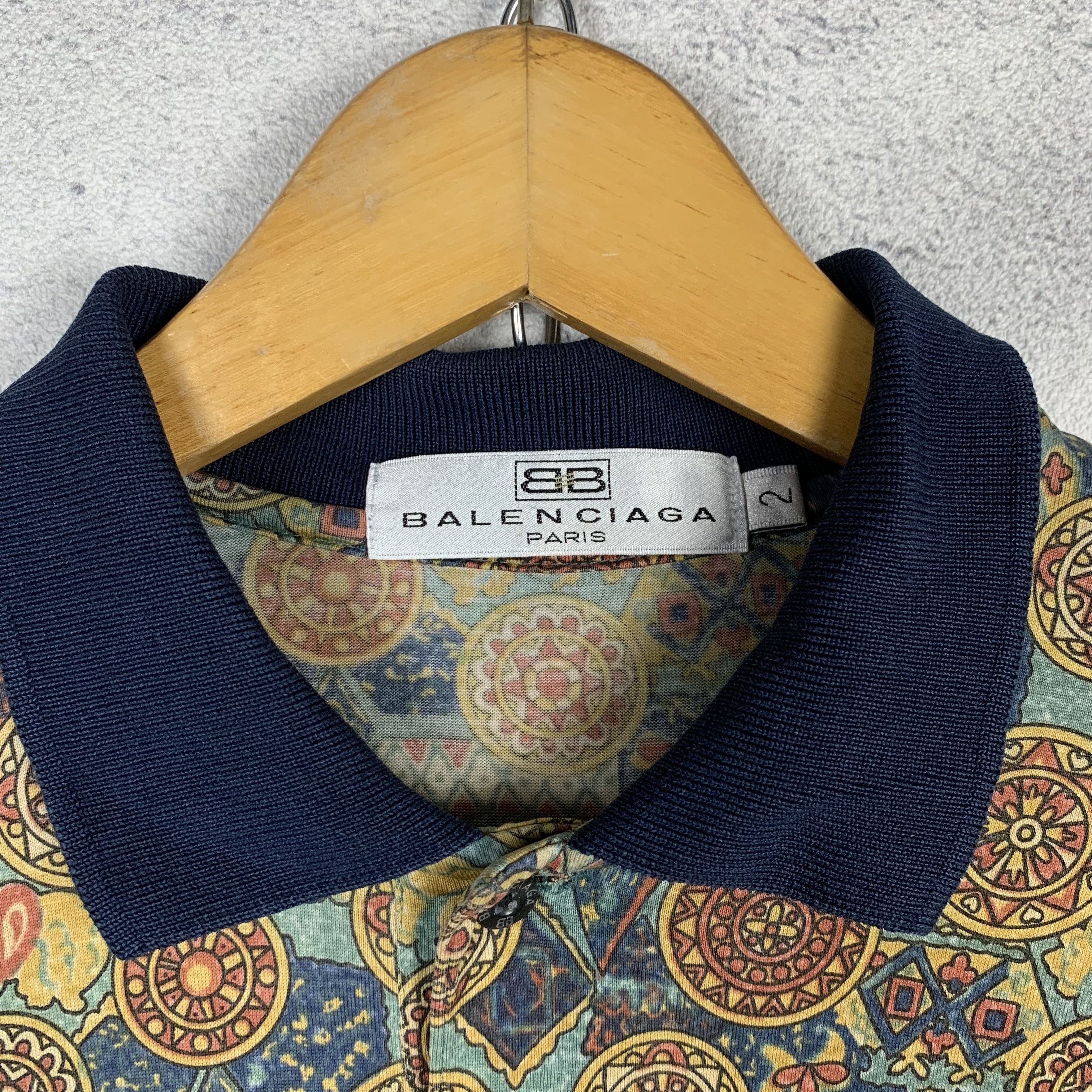 Balenciaga Vintage Balenciaga Polo Shirt Size US S / EU 44-46 / 1 - 6 Thumbnail