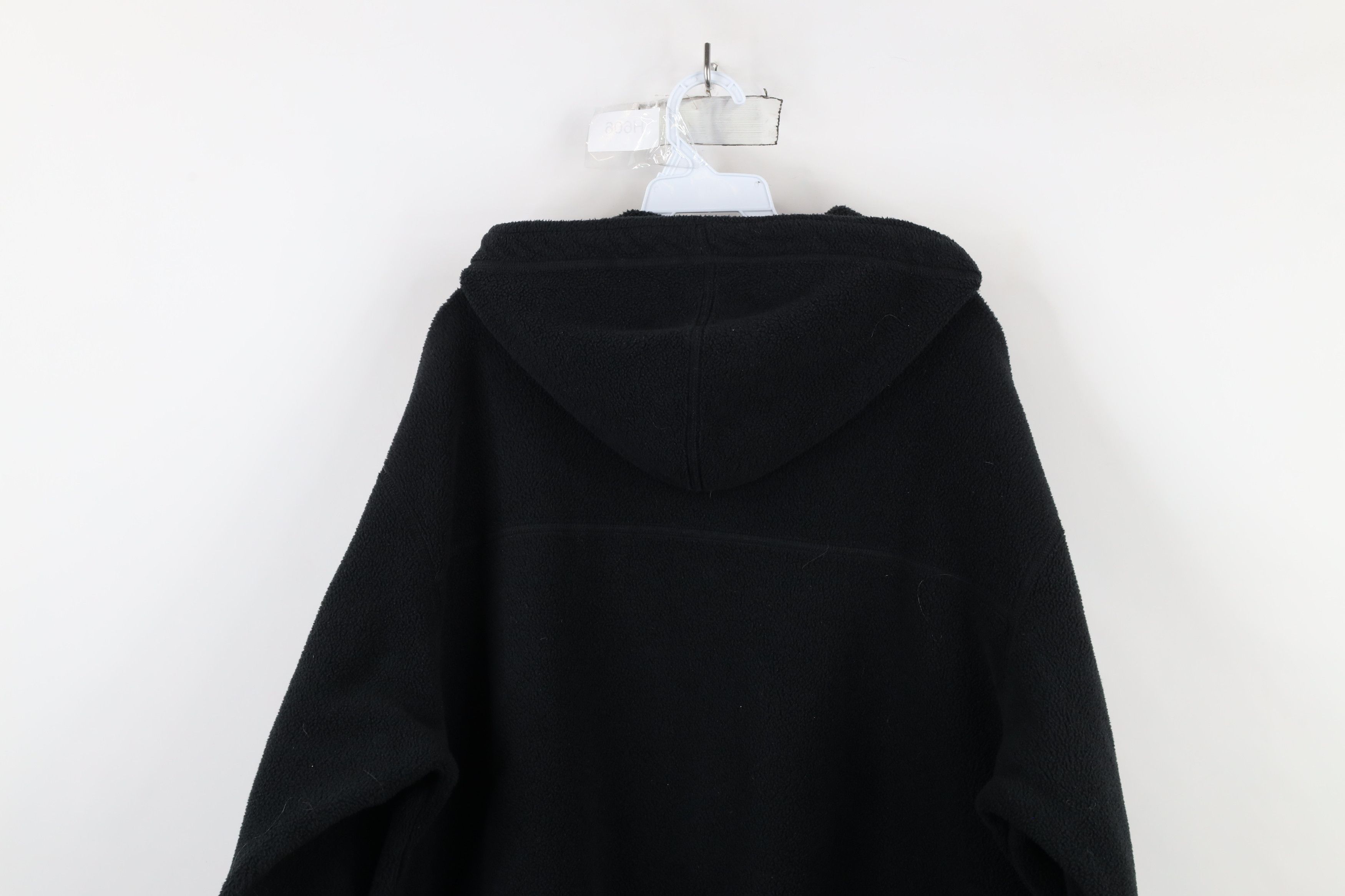 Eddie Bauer × Vintage Vintage 90s Eddie Bauer Hooded Fleece Jacket Black USA Size L / US 10 / IT 46 - 14 Thumbnail