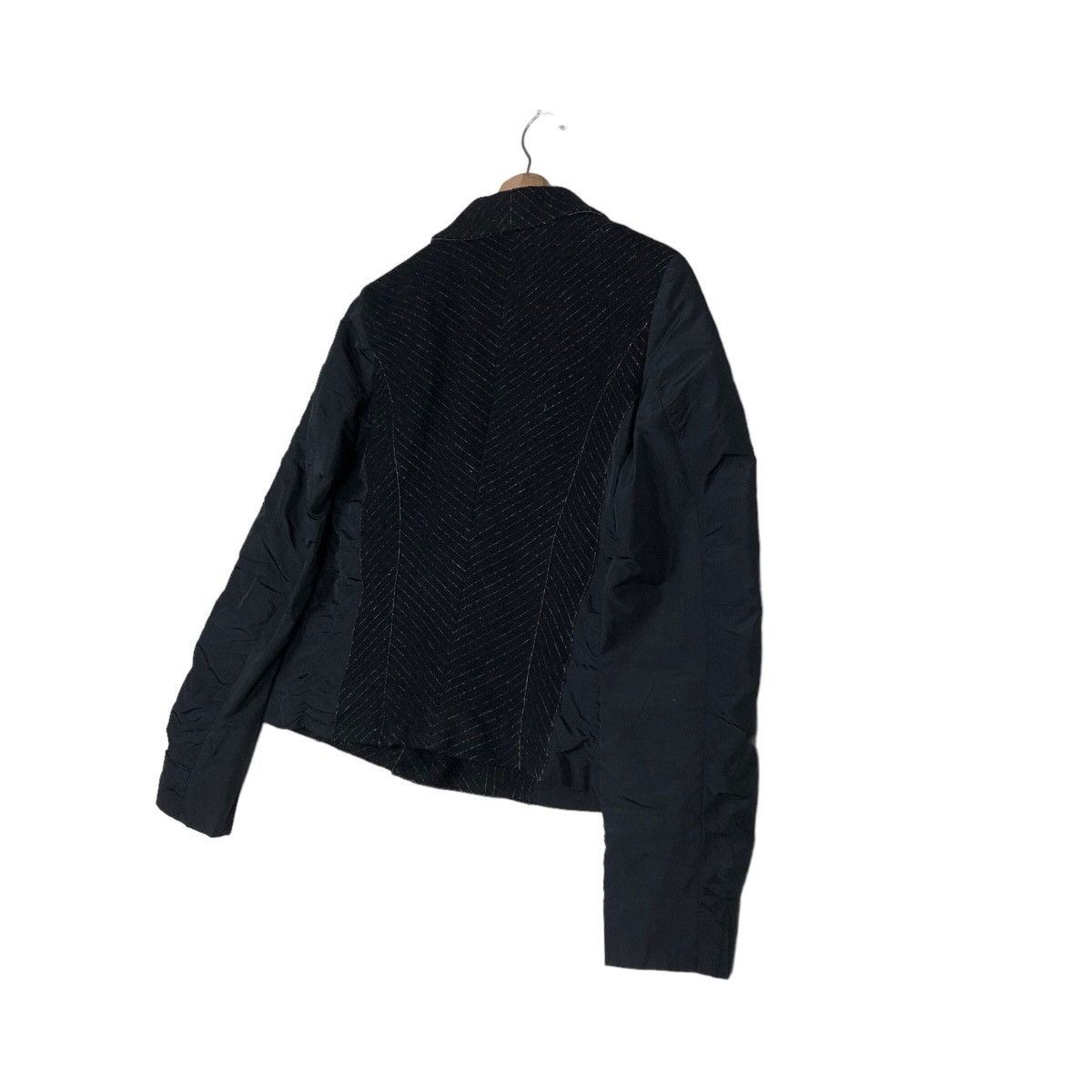 Hiroko Koshino Homme 🔥Vintage Cropped Biker Jacket Double Collar Hiroko Bis Size US M / EU 48-50 / 2 - 10 Thumbnail