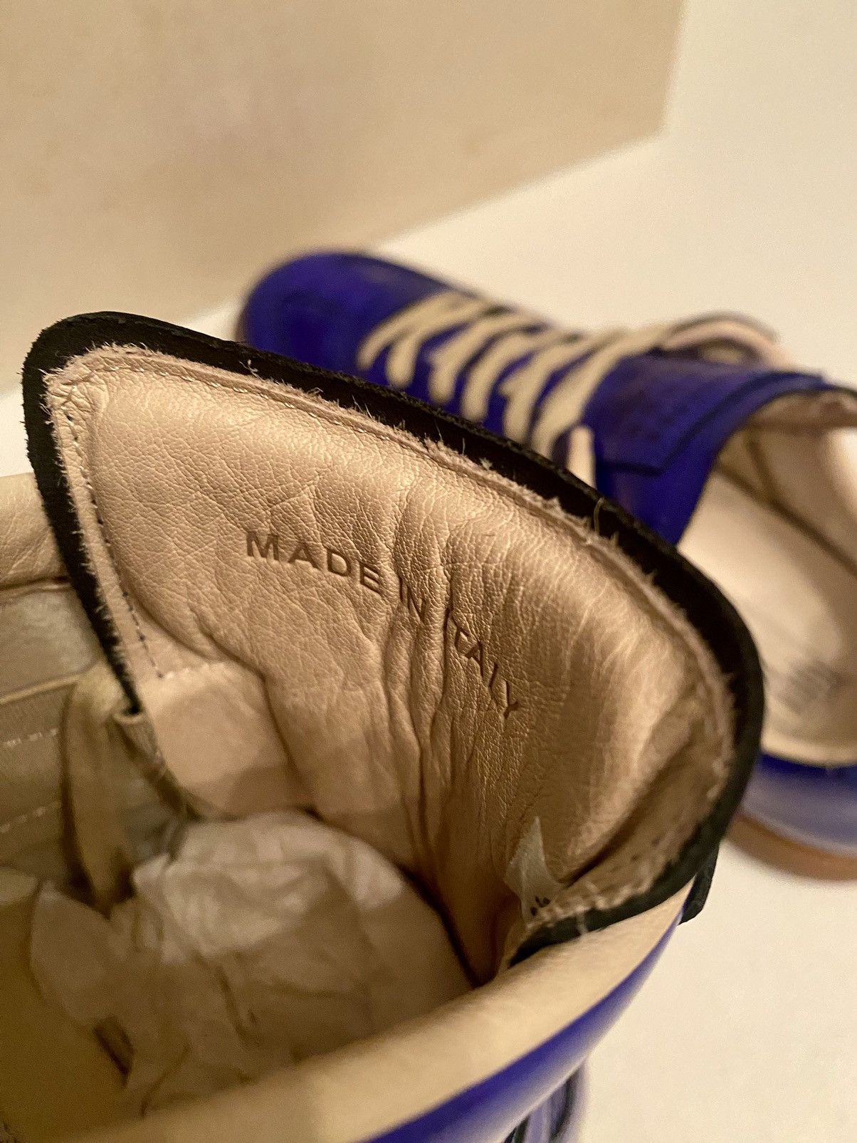 Maison Margiela Maison Margiela 22 🇮🇹 Blue Lambskin GAT Single Stitch 40 NIB Size US 7 / EU 40 - 12 Thumbnail