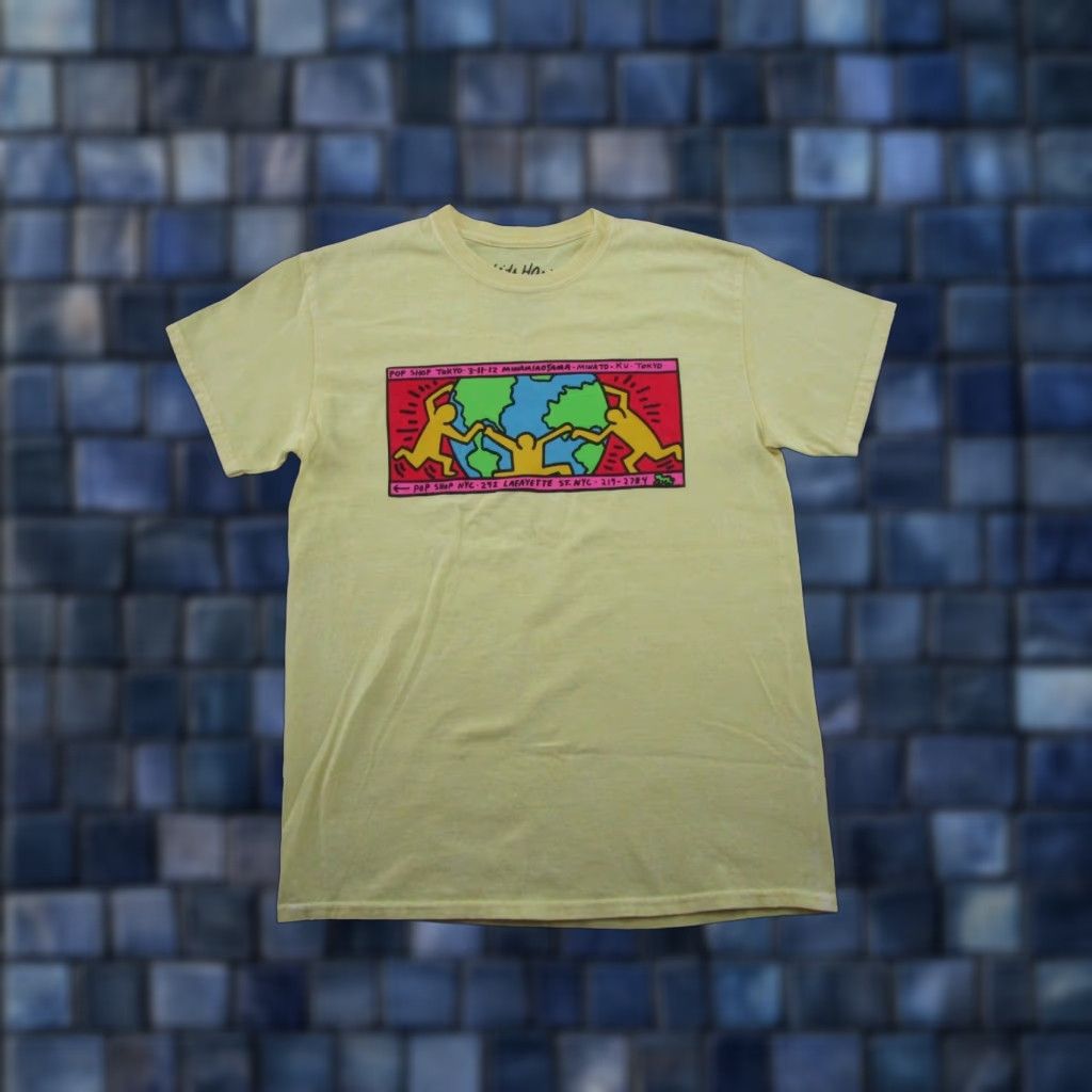 Ripple Junction Keith Haring New York City Pop Shop Art T-Shirt Crew Neck Short Sleeve M Multicolor Cotton Jersey Regular Mens Size US M / EU 48-50 / 2 - 1 Thumbnail