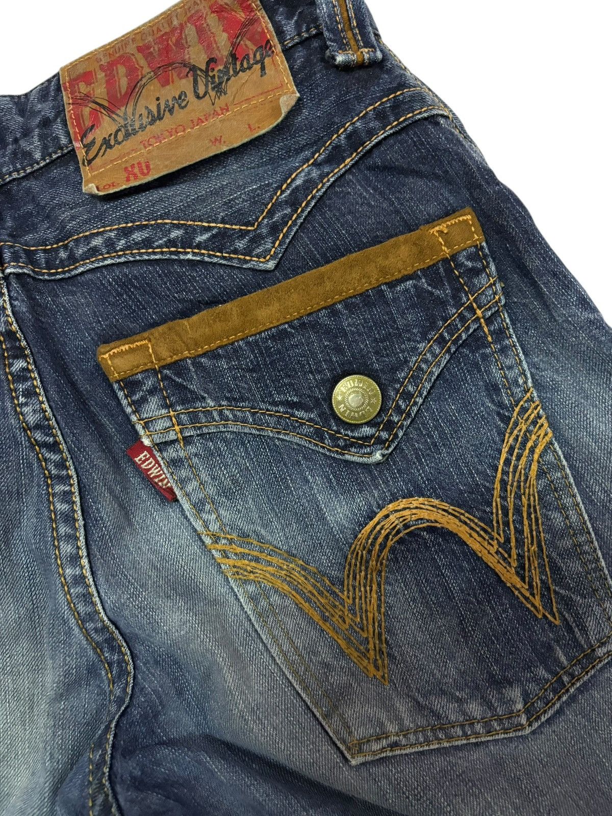 Edwin Vtg Edwin XV Japan Distressed Jeans Size US 29 - 9 Thumbnail