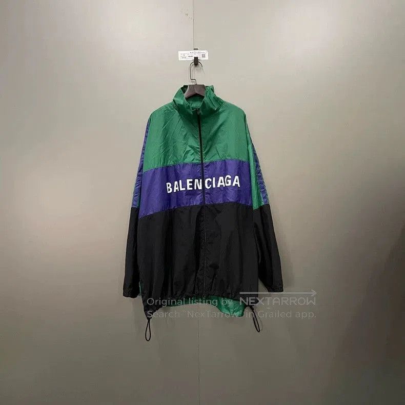 Balenciaga Colorblock Logo School Jacket.