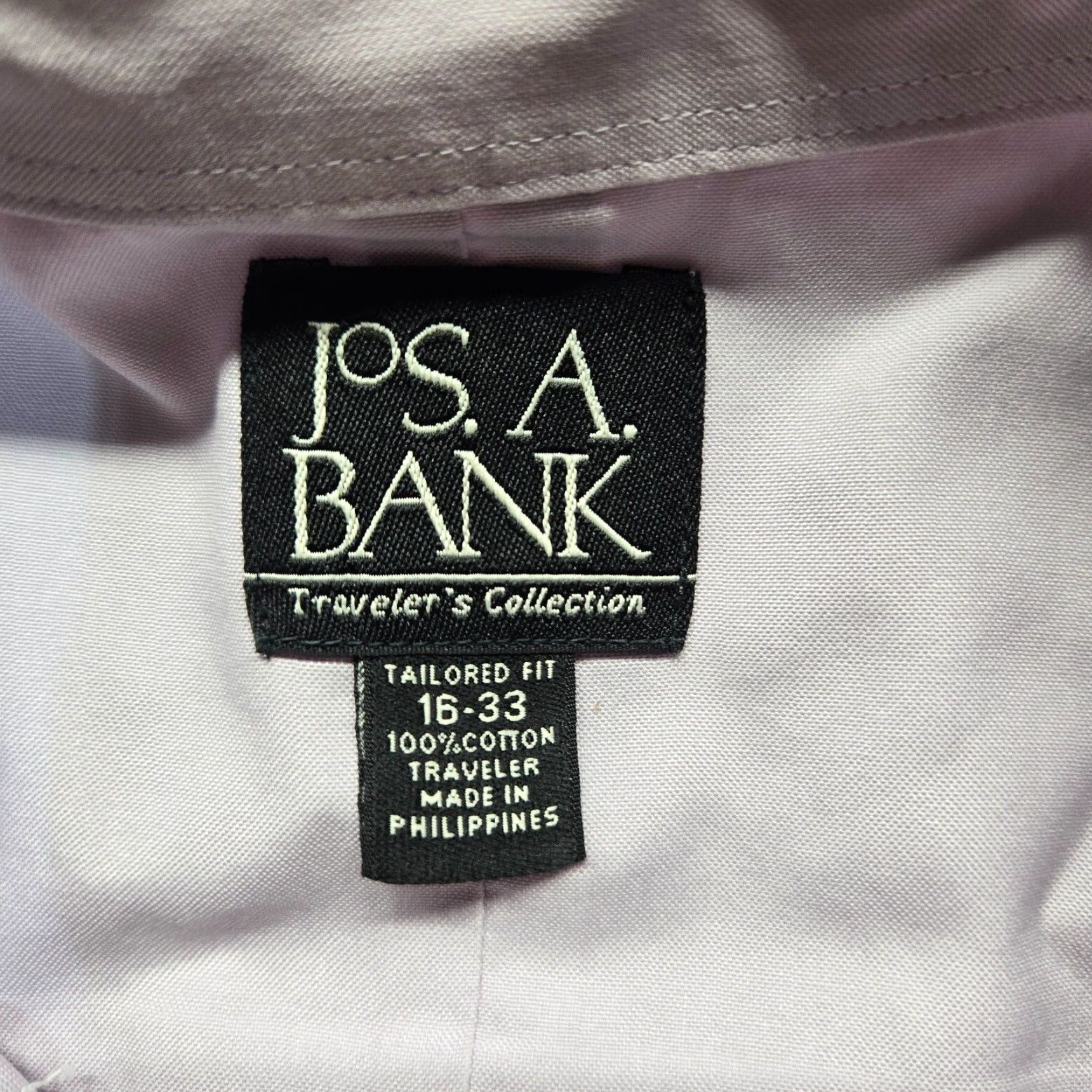 Jos. A. Bank Jos. A. Bank Shirt Light Purple Long Sleeve Button Up Collared Adult Men's 16 33 Size US XL / EU 56 / 4 - 3 Thumbnail