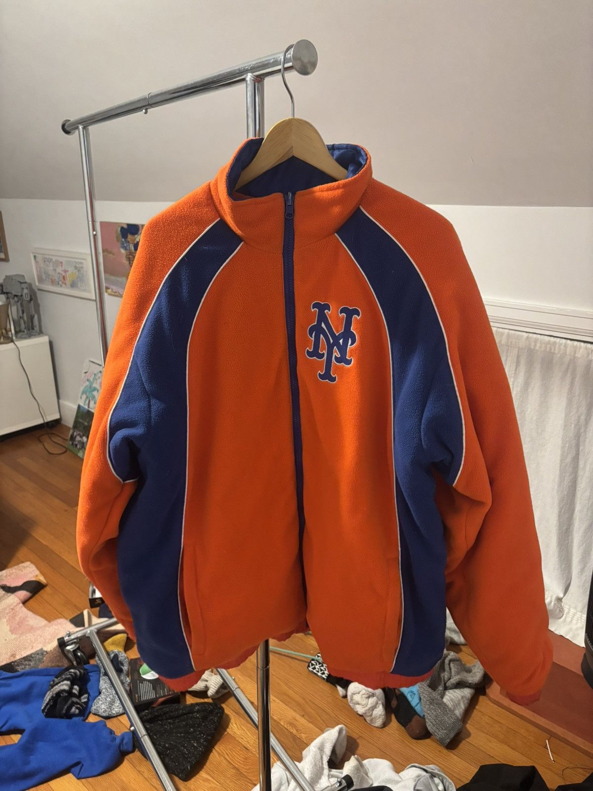 MLB New York Mets Reversible Jacket, Rare Size US L / EU 52-54 / 3 - 2 Thumbnail