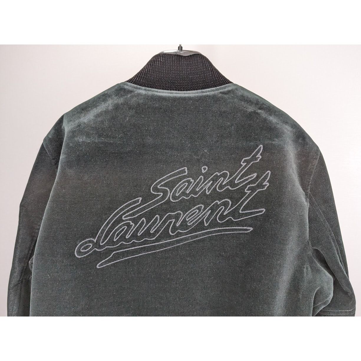 Saint Laurent Paris o1rshd1 Teddy College Cotton Jacket in Green Emerald Size US L / EU 52-54 / 3 - 14 Thumbnail