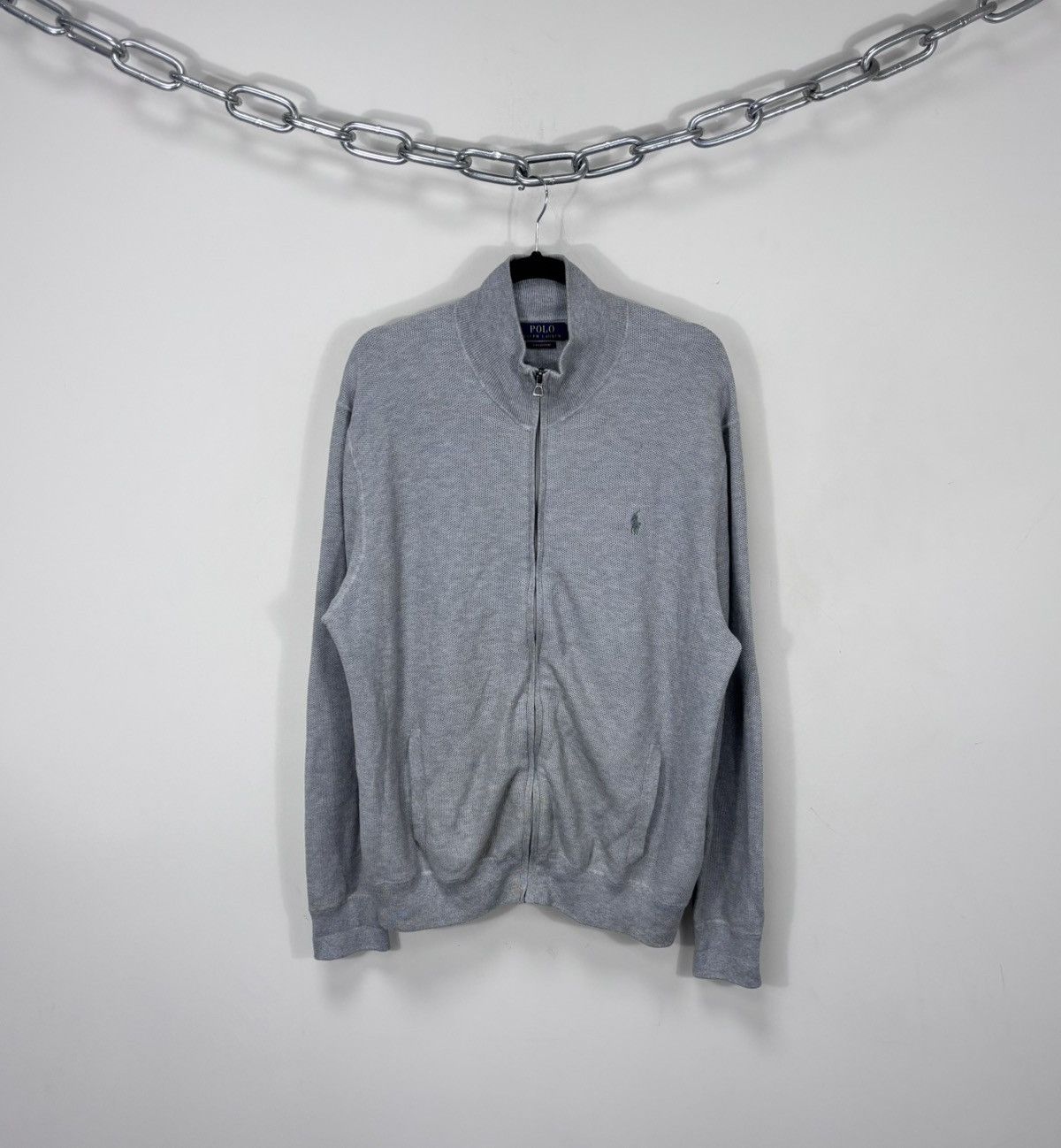 Polo Ralph Lauren Polo Ralph Lauren Men’s Grey Pima Cotton Full Zip Sweater Size US XL / EU 56 / 4 - 1 Thumbnail