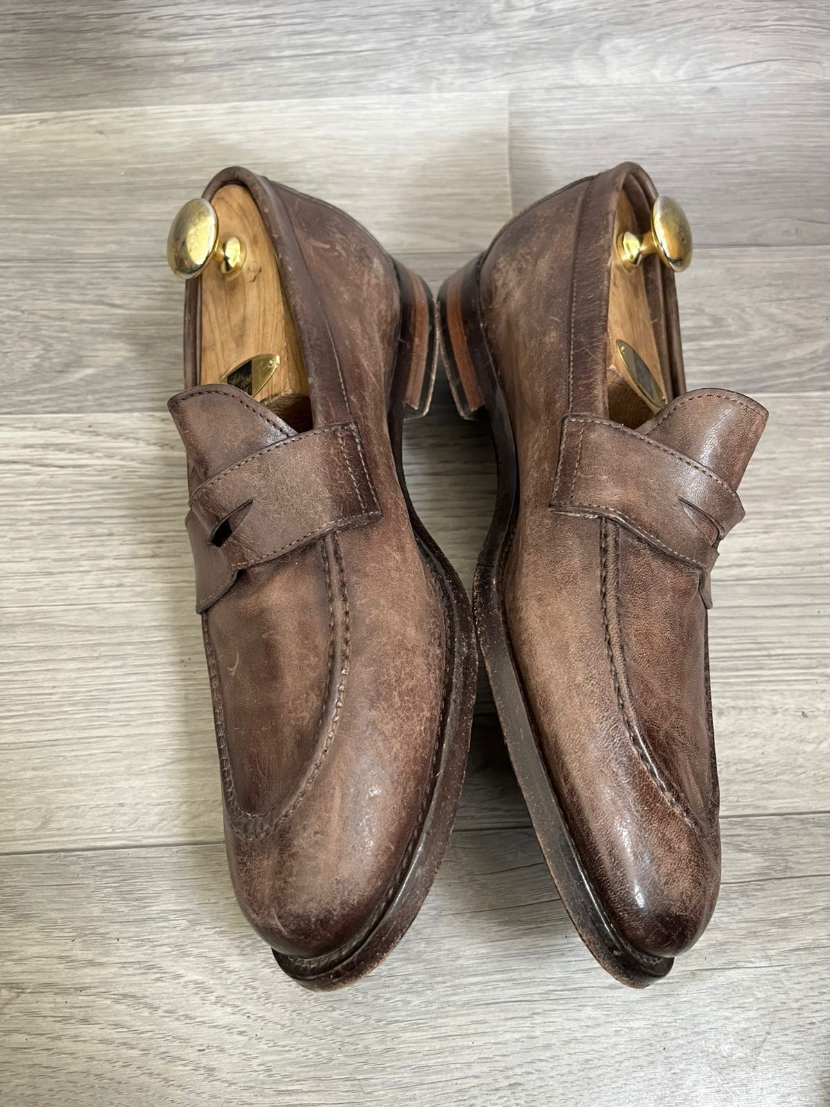 Officine Creative Officine Cerative Hand Crafted Penny Loafers Leather Sz 43 Size US 10 / EU 43 - 7 Thumbnail