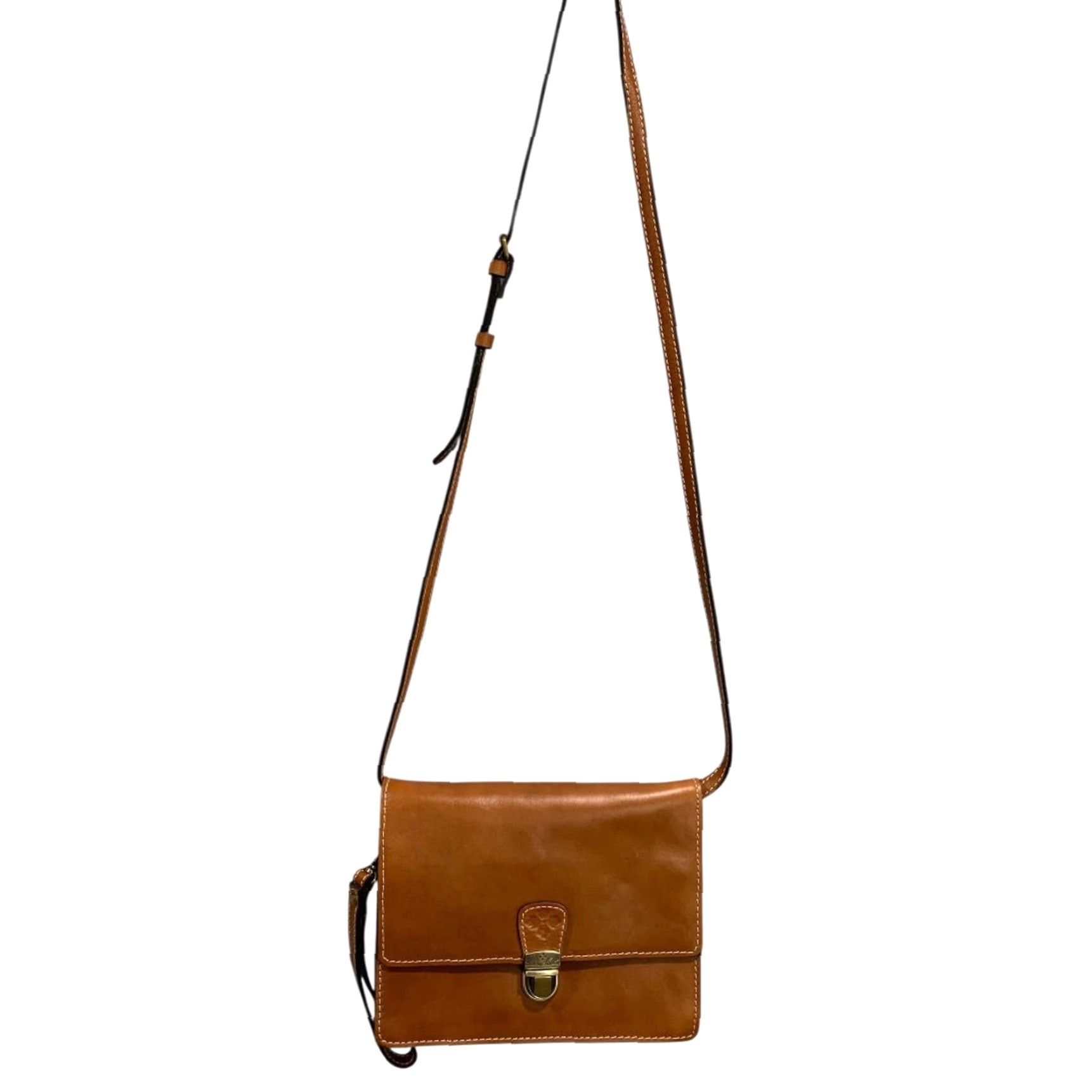 Patricia Nash VINTAGE Patricia Nash Crossbody Bag Leather Brown Flap Organizer Purse Women's 9l x 6h x 2.5d Strap 24" Adjustable Brown Size ONE SIZE - 2 Thumbnail