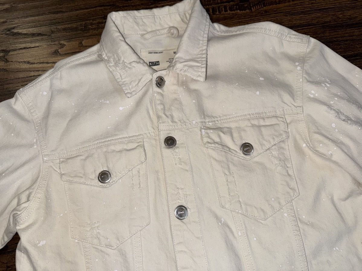Kith Kith SS18 Laight Distressed Denim Jacket Sz M Beige Wash Size US M / EU 48-50 / 2 - 2 Thumbnail