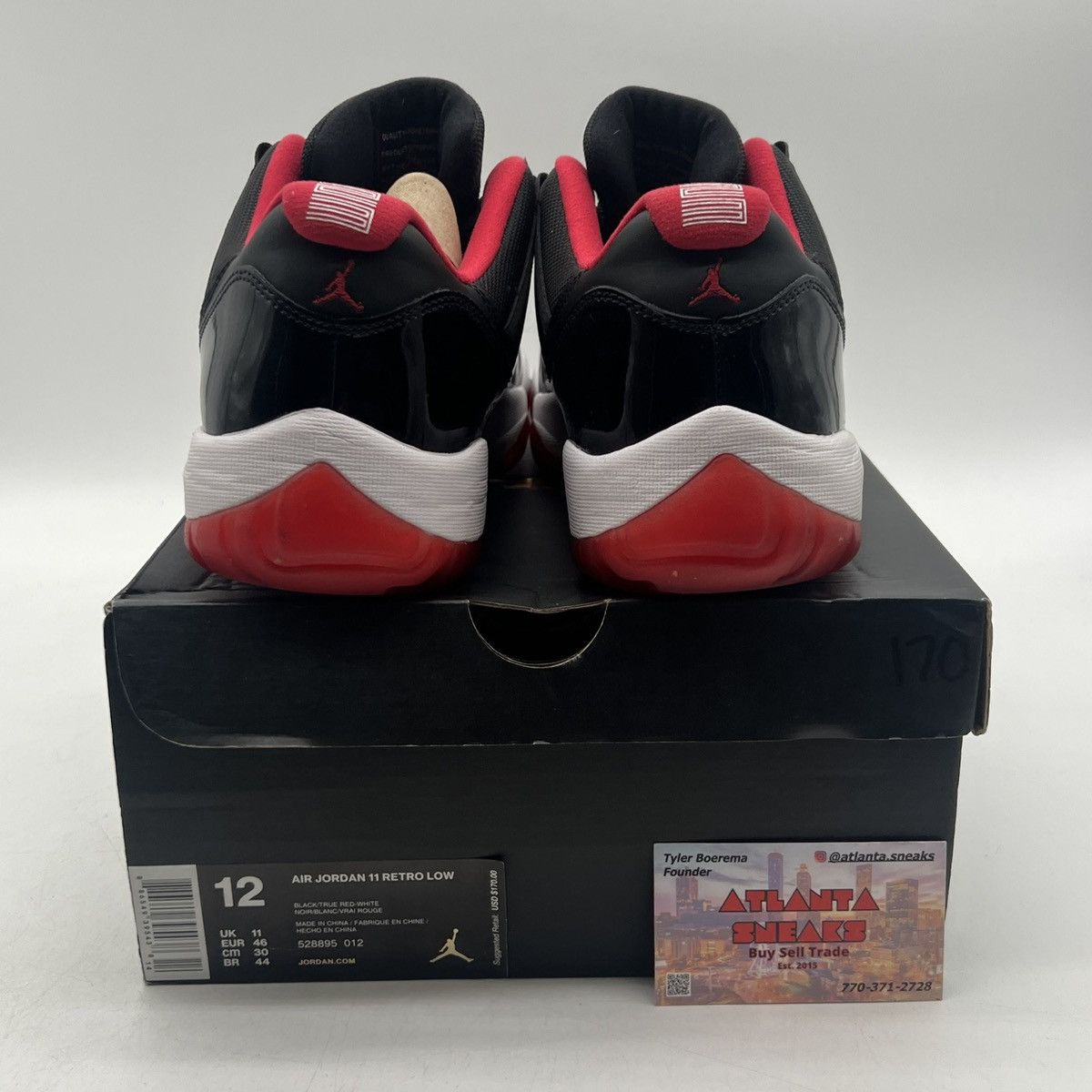Jordan Brand Air Jordan 11 low bred Size US 12 / EU 45 - 3 Thumbnail