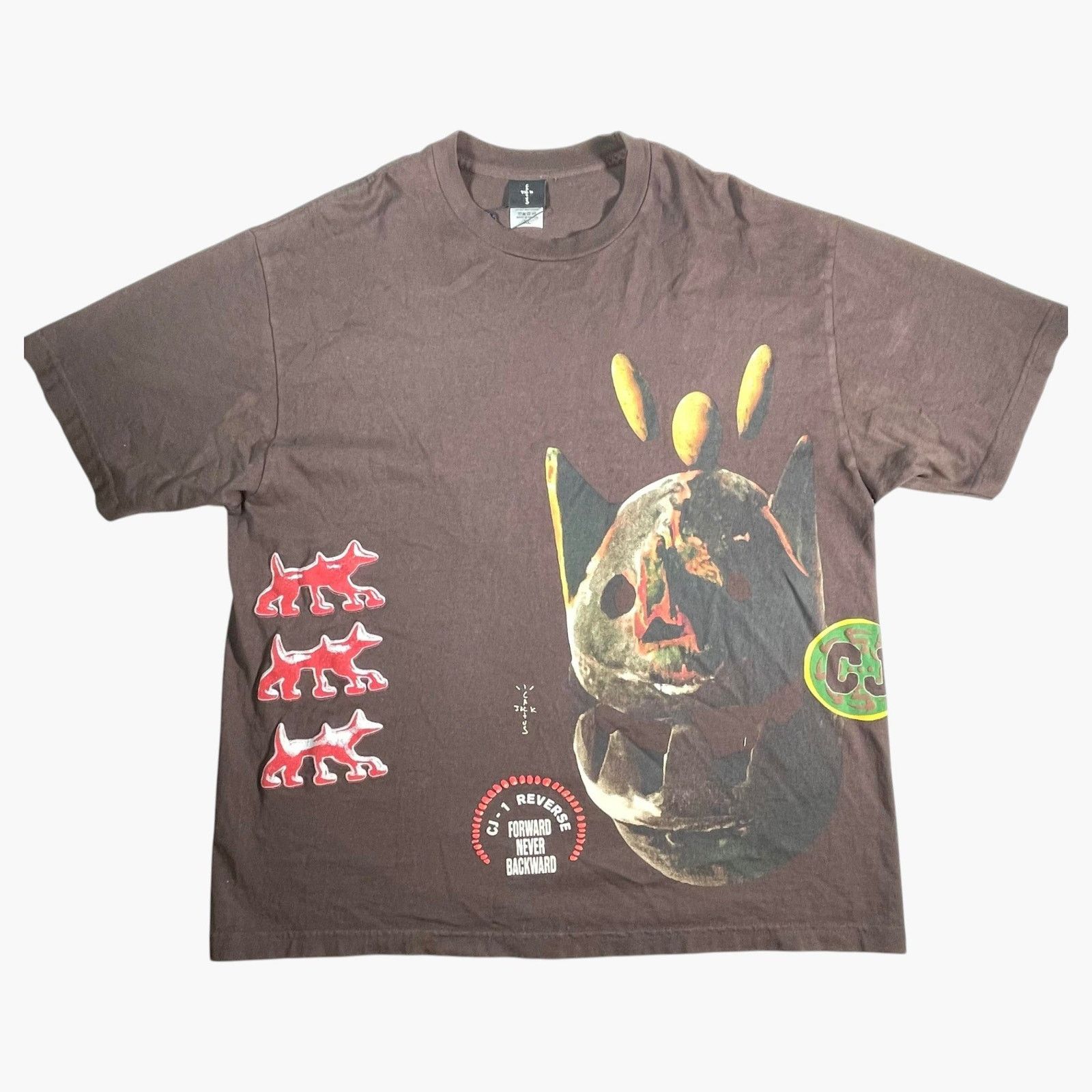 Other Cactus Jack Circus Maximus Cream & Brown Tee Size US XL / EU 56 / 4 - 1 Thumbnail