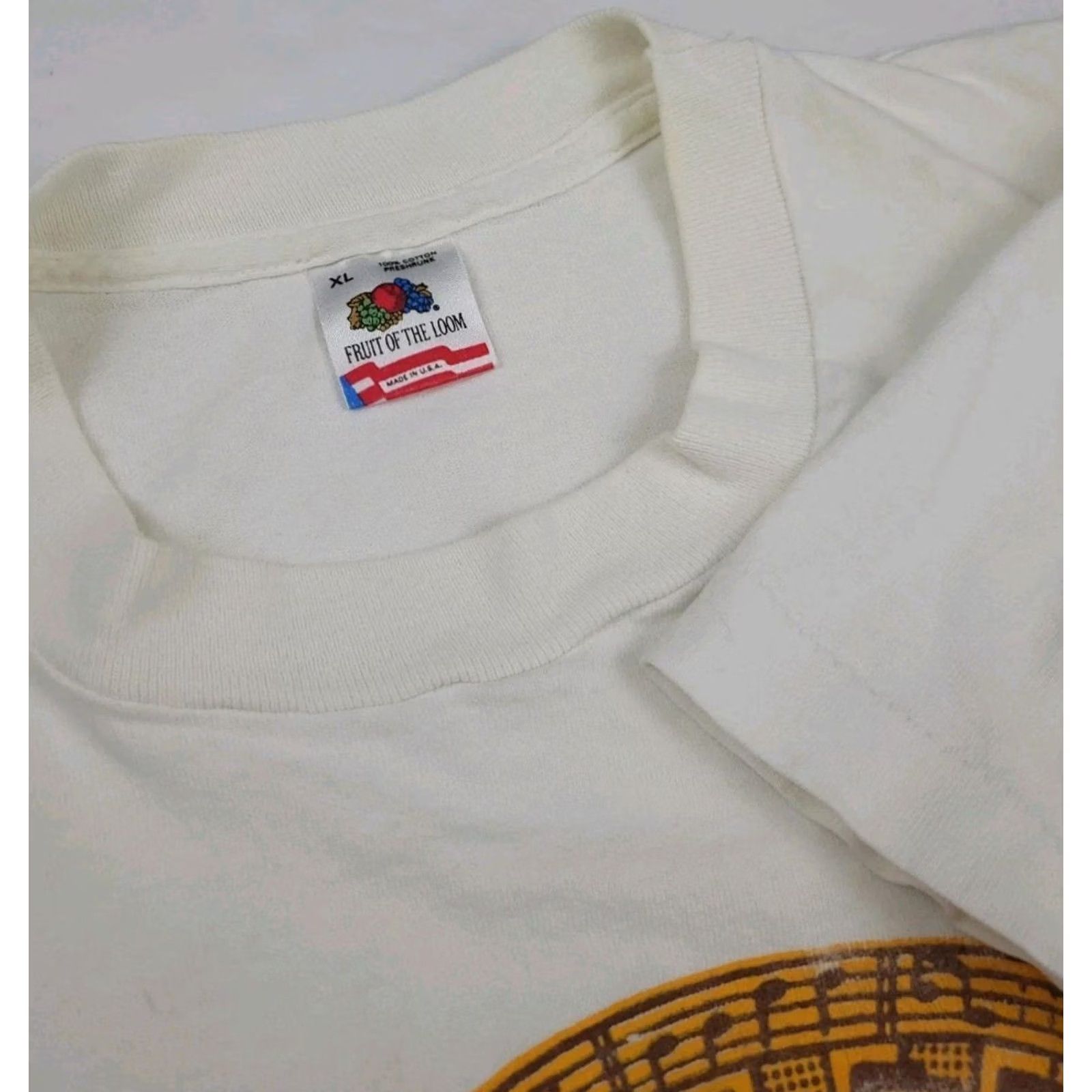Fruit Of The Loom VINTAGE Sun Record Studio Memphis Tennessee T Shirt USA White Short Sleeve Crew Neck Men L Size US L / EU 52-54 / 3 - 4 Thumbnail