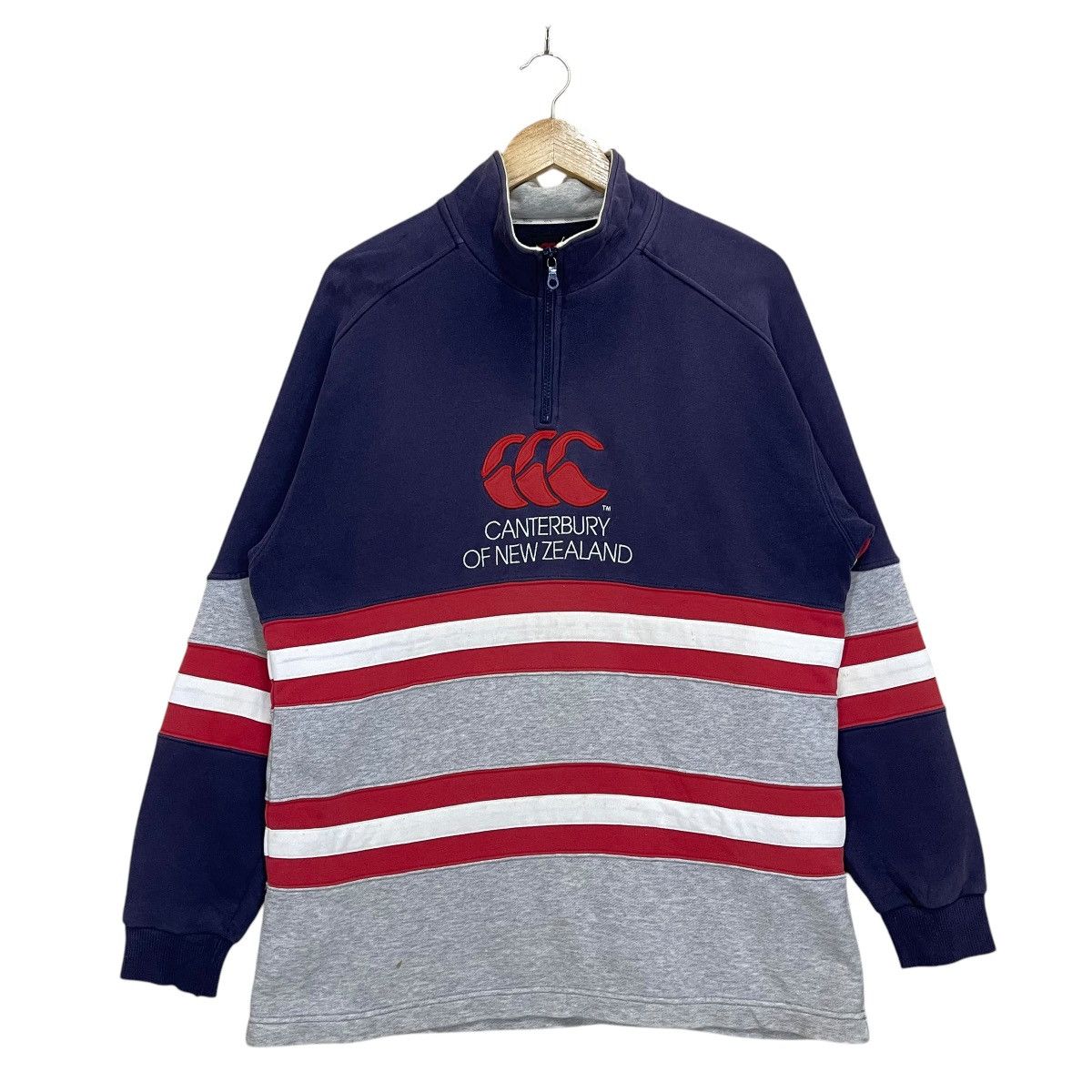 Canterbury of New Zealand Vintage 90s Canterbury Of New Zealand Halfzip Sweatshirt Size US M / EU 48-50 / 2 - 1 Thumbnail