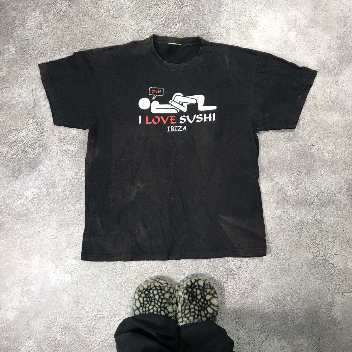 Vintage Vintage Y2K Graphic Tee I Love Sushi Ibiza Funny Slogan L Size US L / EU 52-54 / 3 - 1 Thumbnail