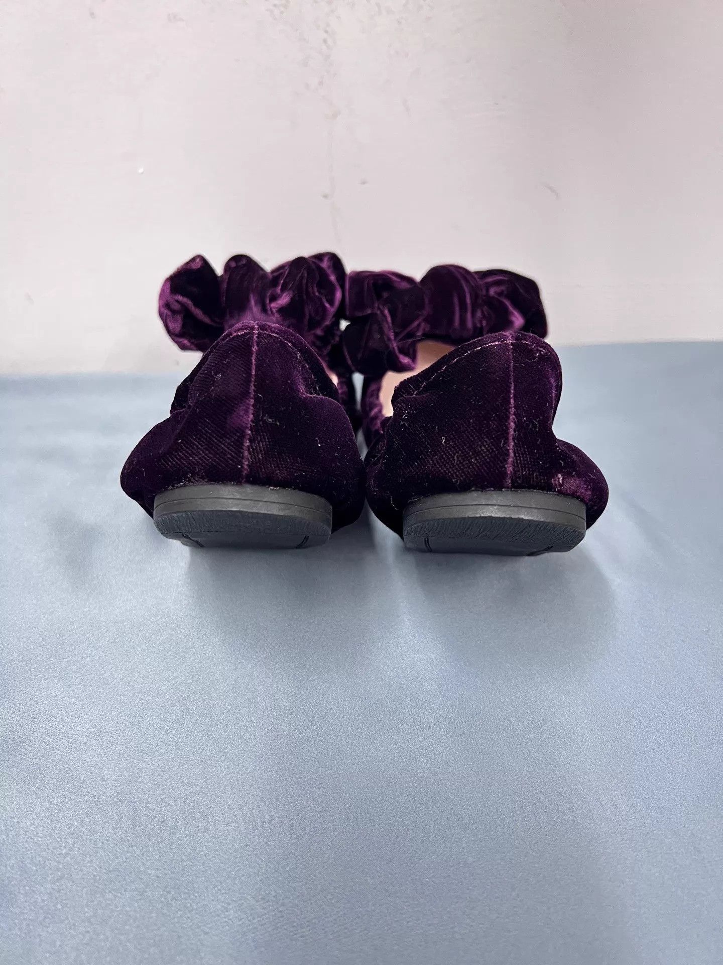 Miu Miu MIU MIU Velvet Bow Flat Ballet Shoes 36 New BF4097 Size US 5.5 / IT 35.5 - 3 Thumbnail