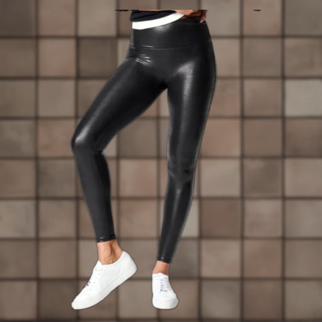 Spanx Spanx Spanxshape Faux Leather High Rise Leggings | L | Black Womens Size 36" / US 14 / IT 50 - 1 Thumbnail