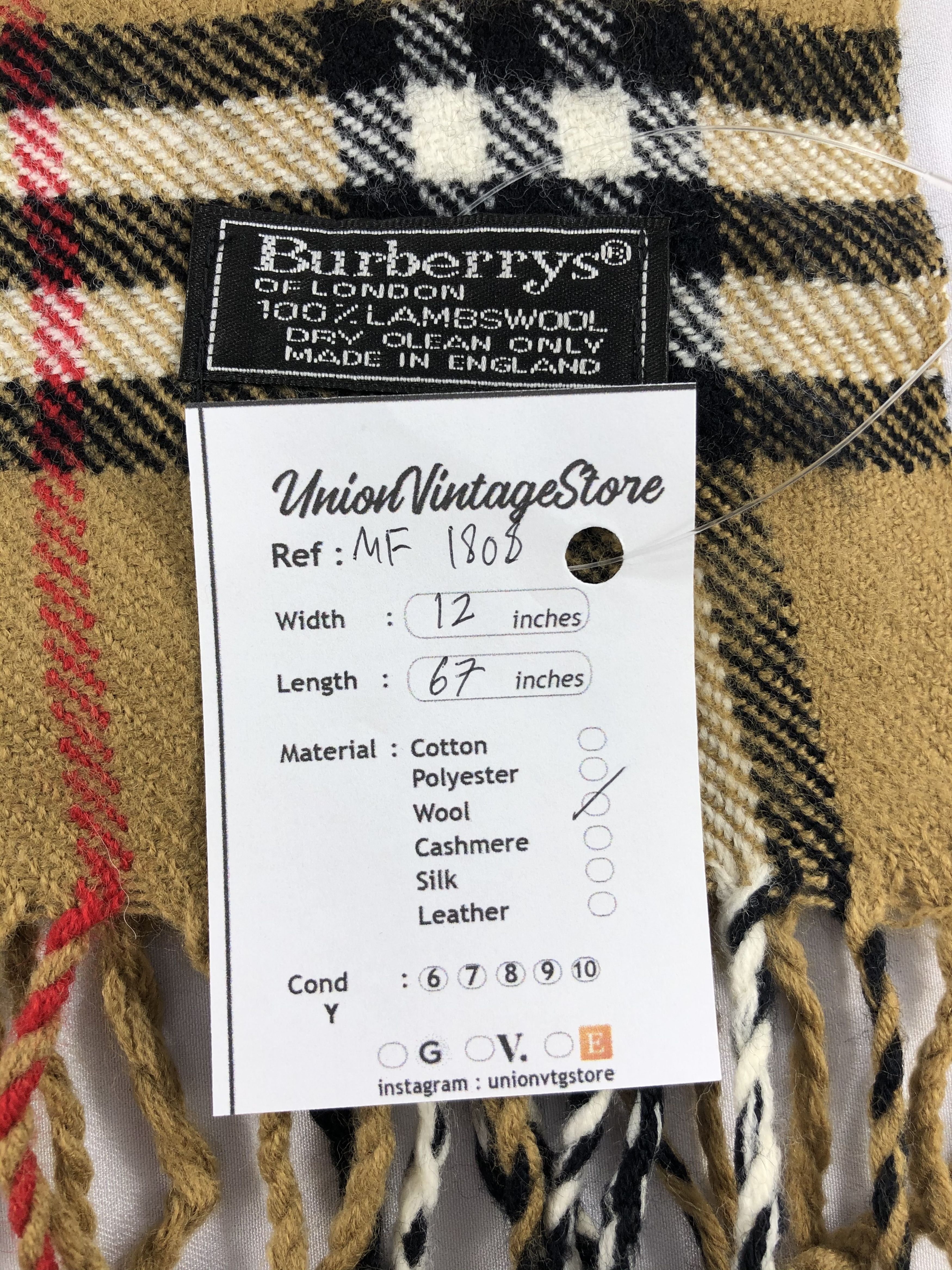 Burberry Vintage Burberry Scarf/Muffler/Neckwear MF1808 Size ONE SIZE - 5 Thumbnail