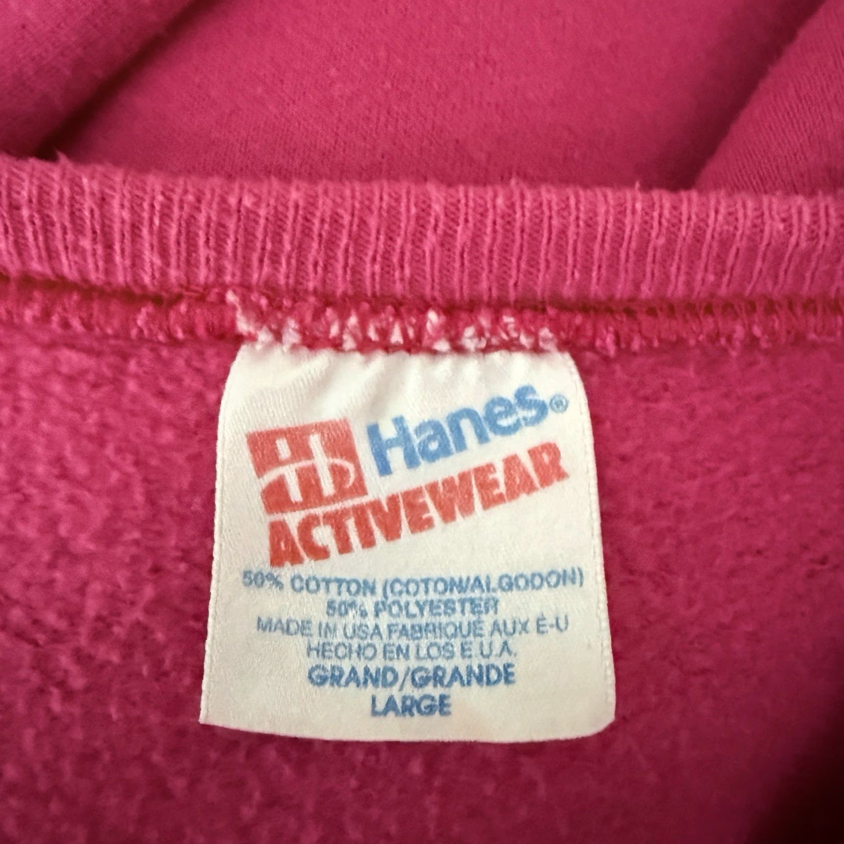 Hanes VTG Hanes pink Native graphic Tasseled Pullover Sweatshirt Womens Size L Size L / US 10 / IT 46 - 4 Thumbnail