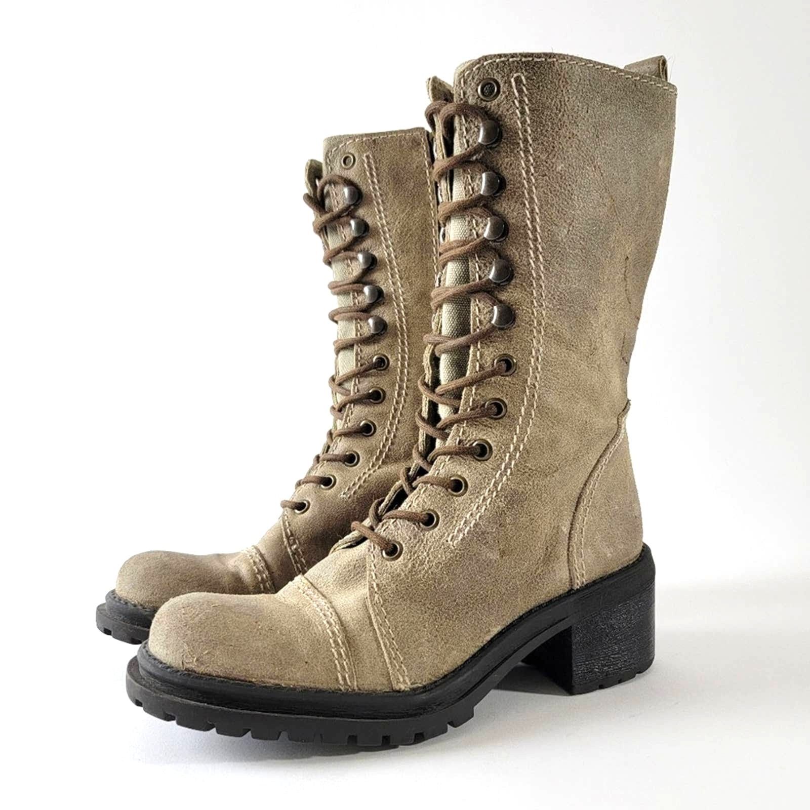 Vintage 90s Grunge Combat Chunky Platform Boots