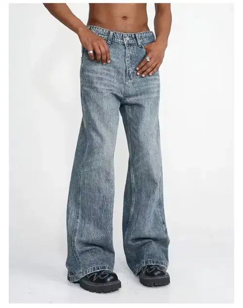 Designer × Japanese Brand × Vintage y2k faded washed flared jeans Size US 30 / EU 46 - 3 Thumbnail