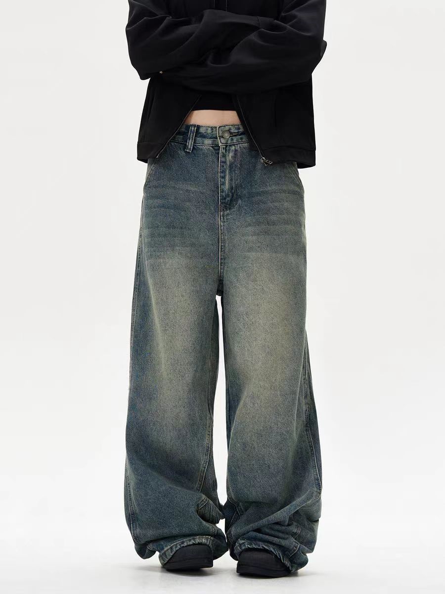 Japanese Brand × Jean Vintage street washed and distressed baggy micro flare jeans Size US 32 / EU 48 - 2 Thumbnail