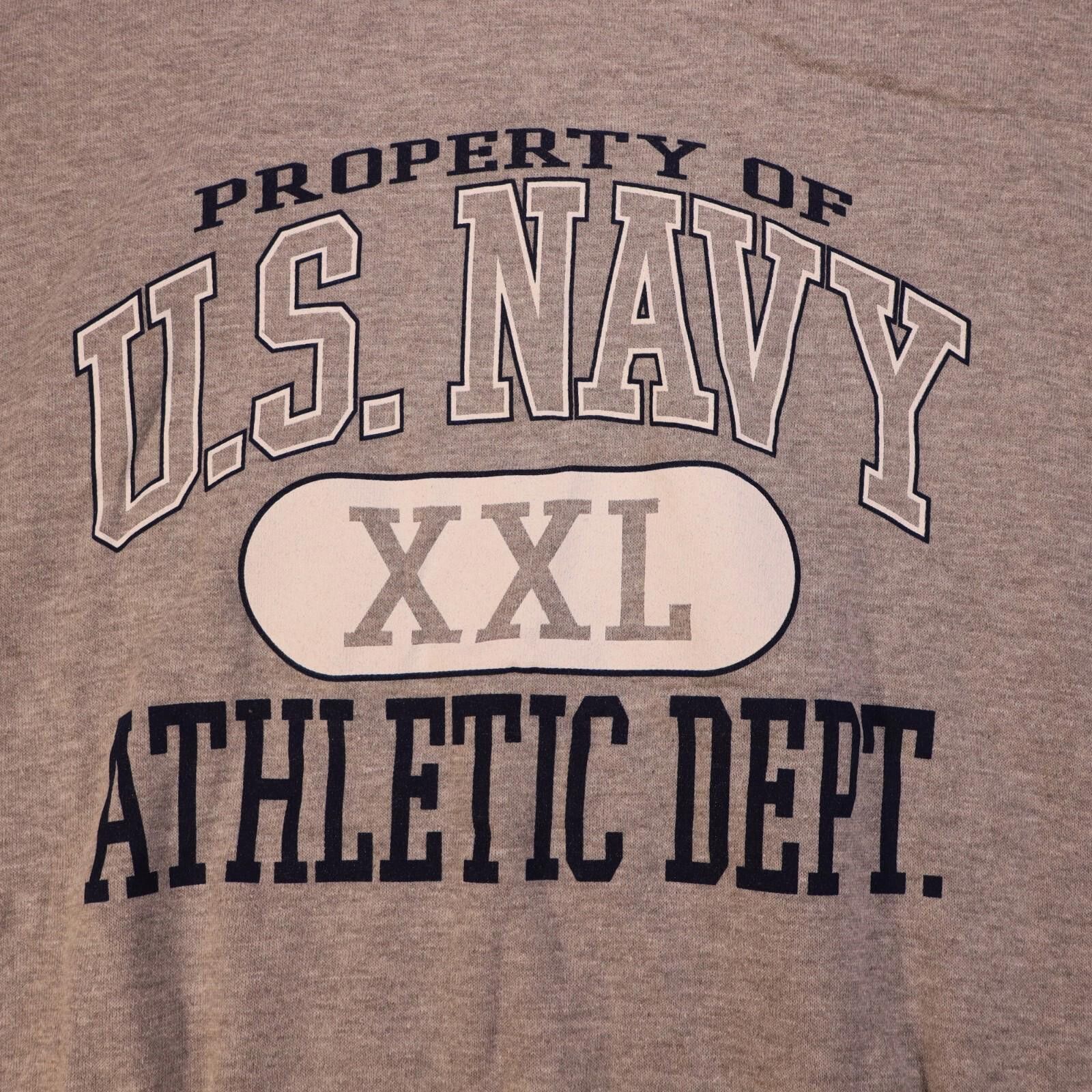 Soffe Sweater Men XL US Navy Grey Sweatshirt USA 90s Soffe NWT Size US XL / EU 56 / 4 - 1 Thumbnail