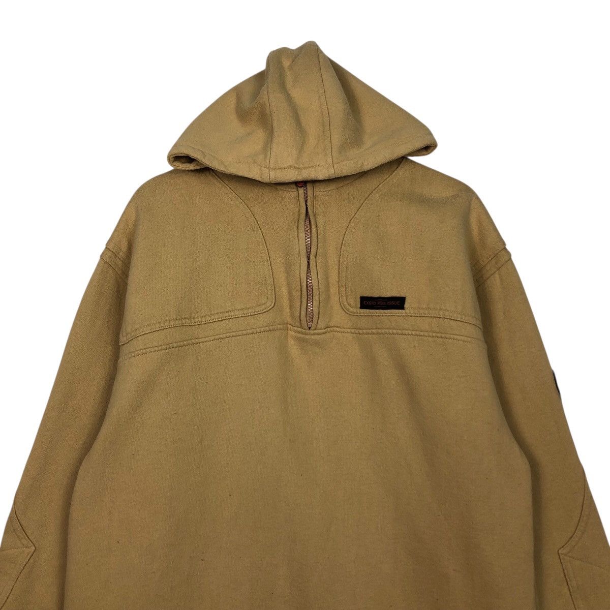 Japanese Brand EXSTO Polar Fleece Half-Zip Hooded Pullover Size US M / EU 48-50 / 2 - 4 Thumbnail