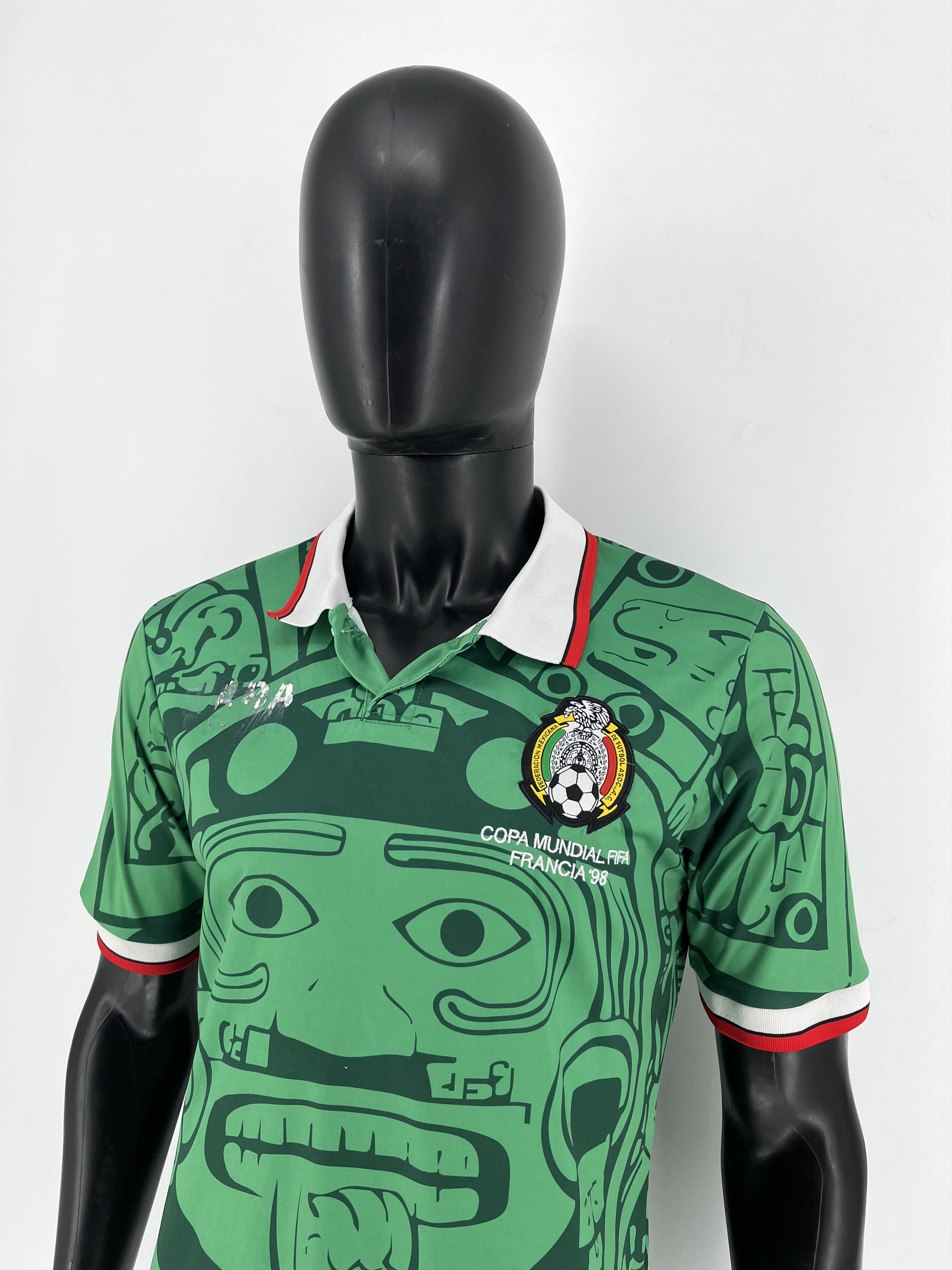 Vintage Aba Sports Green Retro Jersey Copa Munidal Fifa Francia 1998 Size US L / EU 52-54 / 3 - 7 Thumbnail