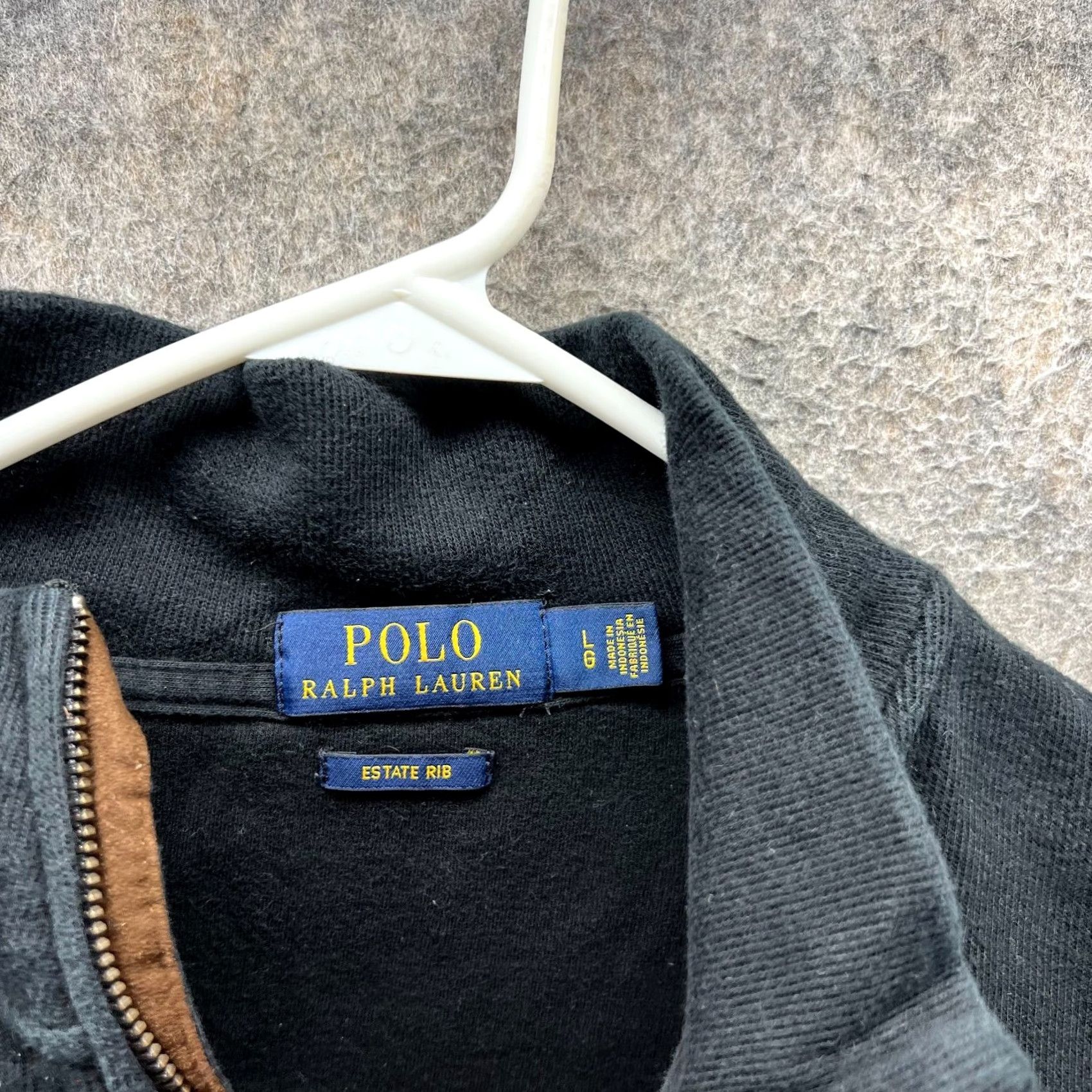 Ralph Lauren VINTAGE Ralph Lauren Pullover Men Large Black Quarter Zip Pony Estate Sweatshirt Size US L / EU 52-54 / 3 - 4 Thumbnail