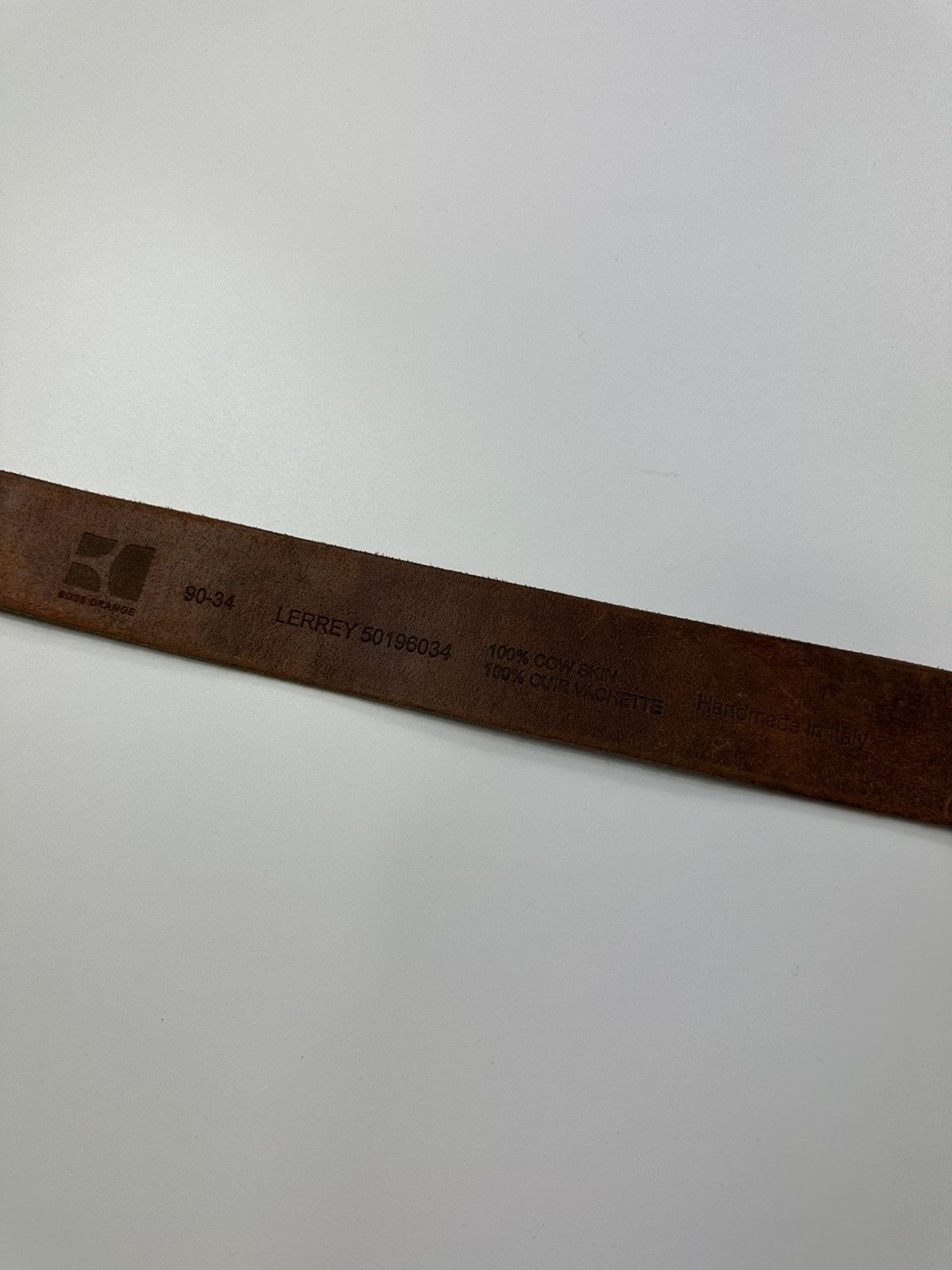 Hugo Boss Hugo Boss Orange Cow Leather Belt Big Metal Buckle Size ONE SIZE - 5 Thumbnail