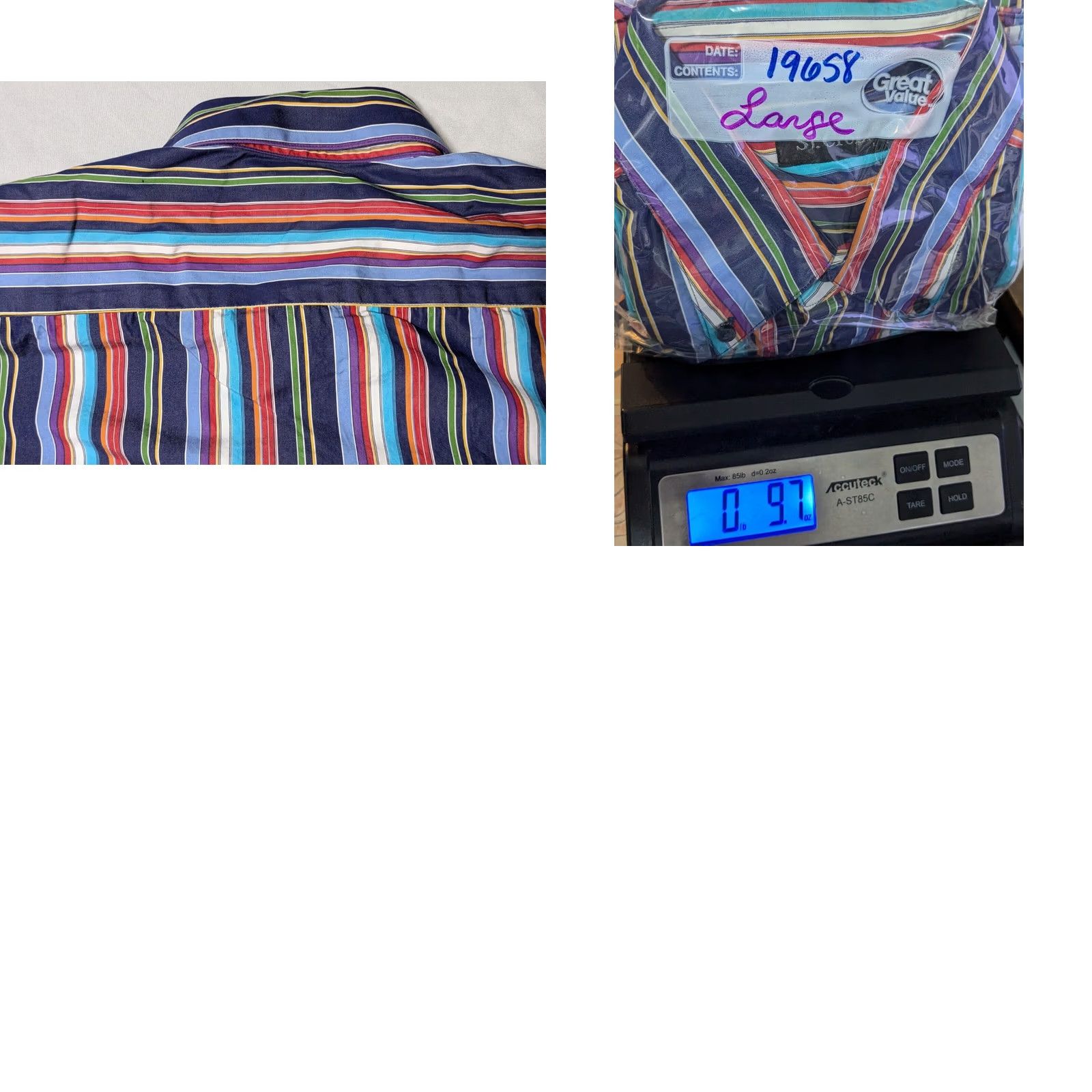 Vintage ST. CROIX Men L Blue Multi Striped Cotton Button-Up Shirt Made In Italy Size US L / EU 52-54 / 3 - 10 Thumbnail