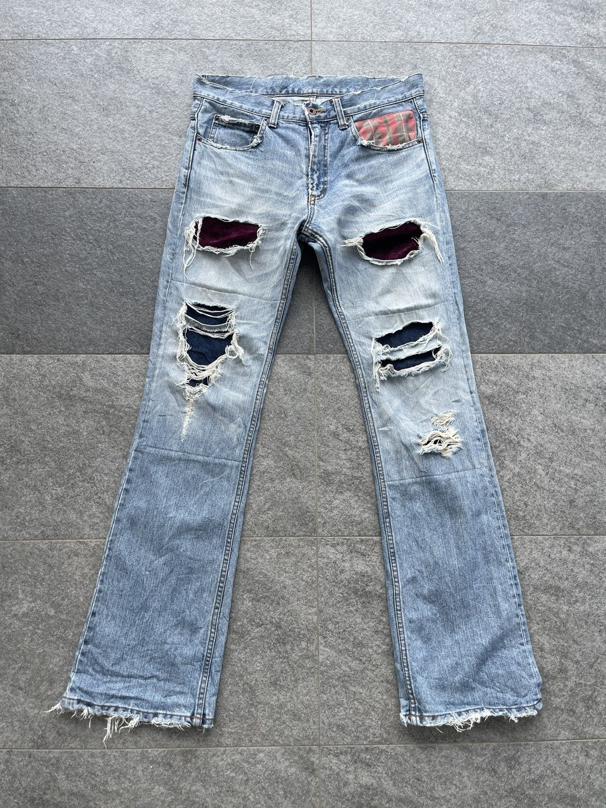 Japanese Brand Vintage Unbrand Distressed Denim Size US 32 / EU 48 - 1 Thumbnail