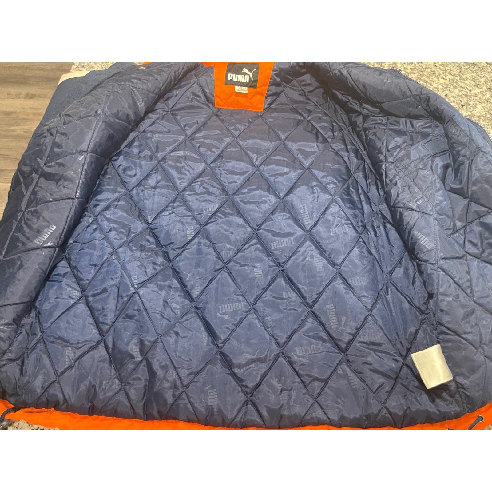 Puma Puma Clemson University Tigers Jacket Quilted Liner Large Blue Puffer Jacket Men Tiger University Football Gorpcore Size US L / EU 52-54 / 3 - 8 Thumbnail