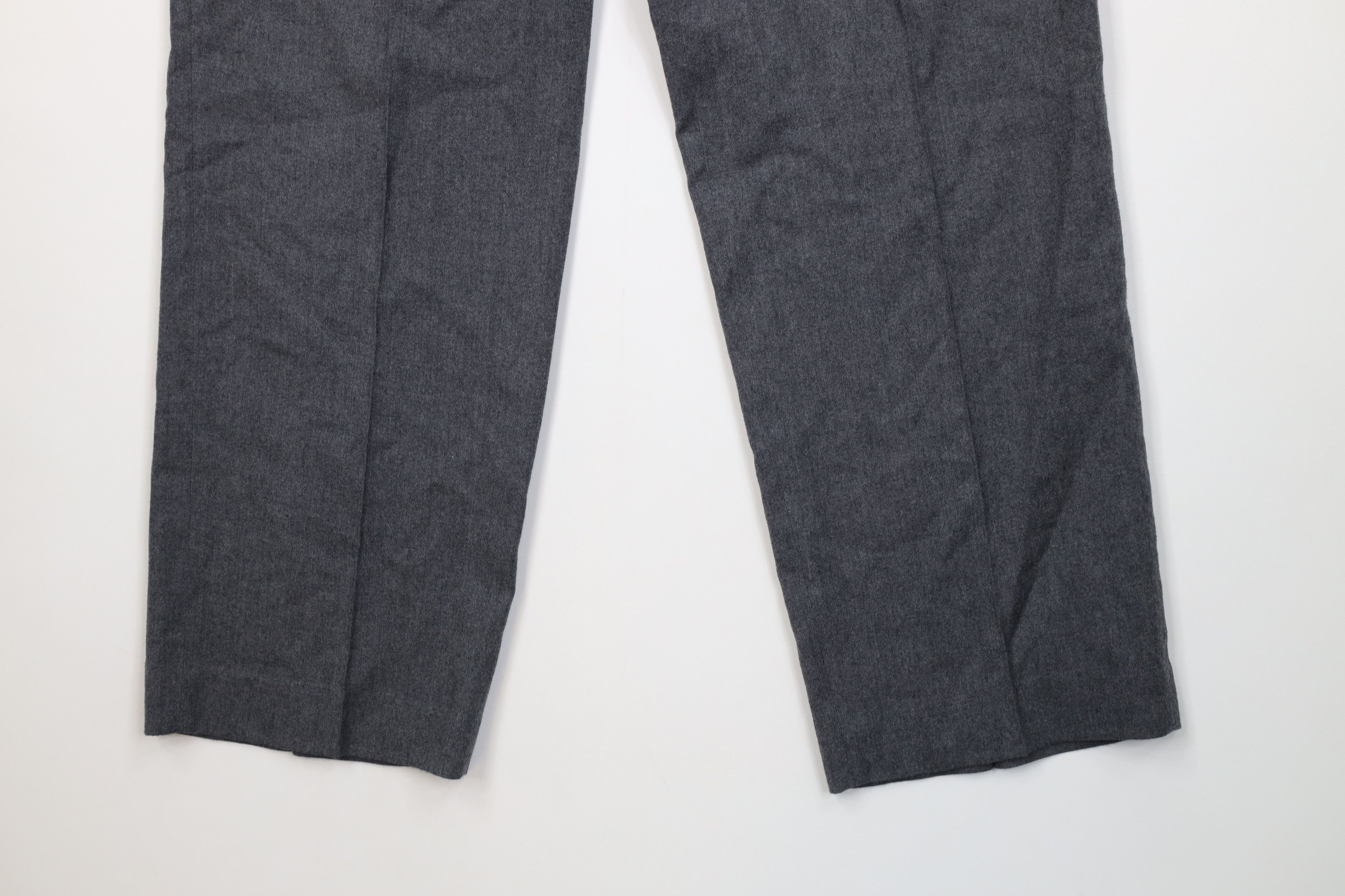 Vintage Vintage 70s Streetwear Wool Wide Leg Chino Pants Gray USA Size US 34 / EU 50 - 4 Thumbnail