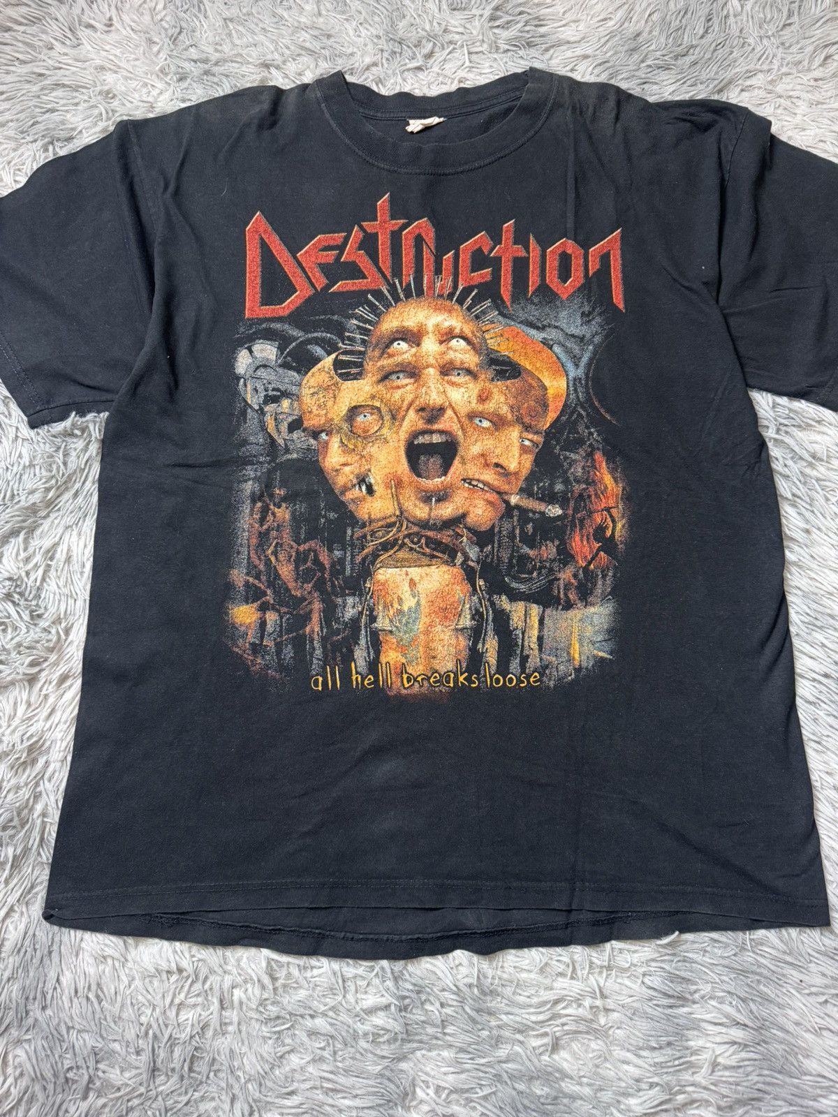 Vintage Vtg Destruction 2000 All Hell Breaks Loose Size US XL / EU 56 / 4 - 1 Thumbnail