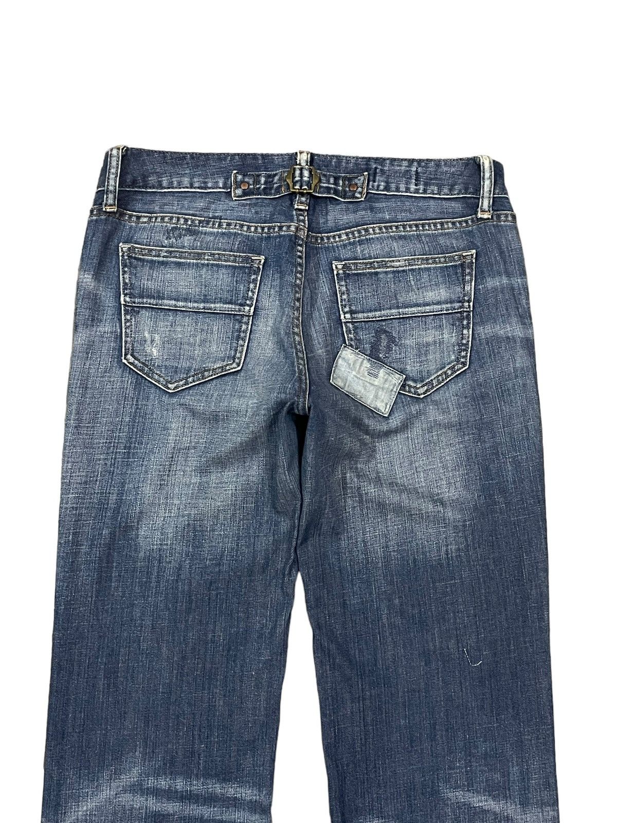 Balenciaga × Gap × Kanye West Vintage Y2K Gap 1960 Easy Straight BlueWash Distressed Jeans Size 31" - 9 Thumbnail