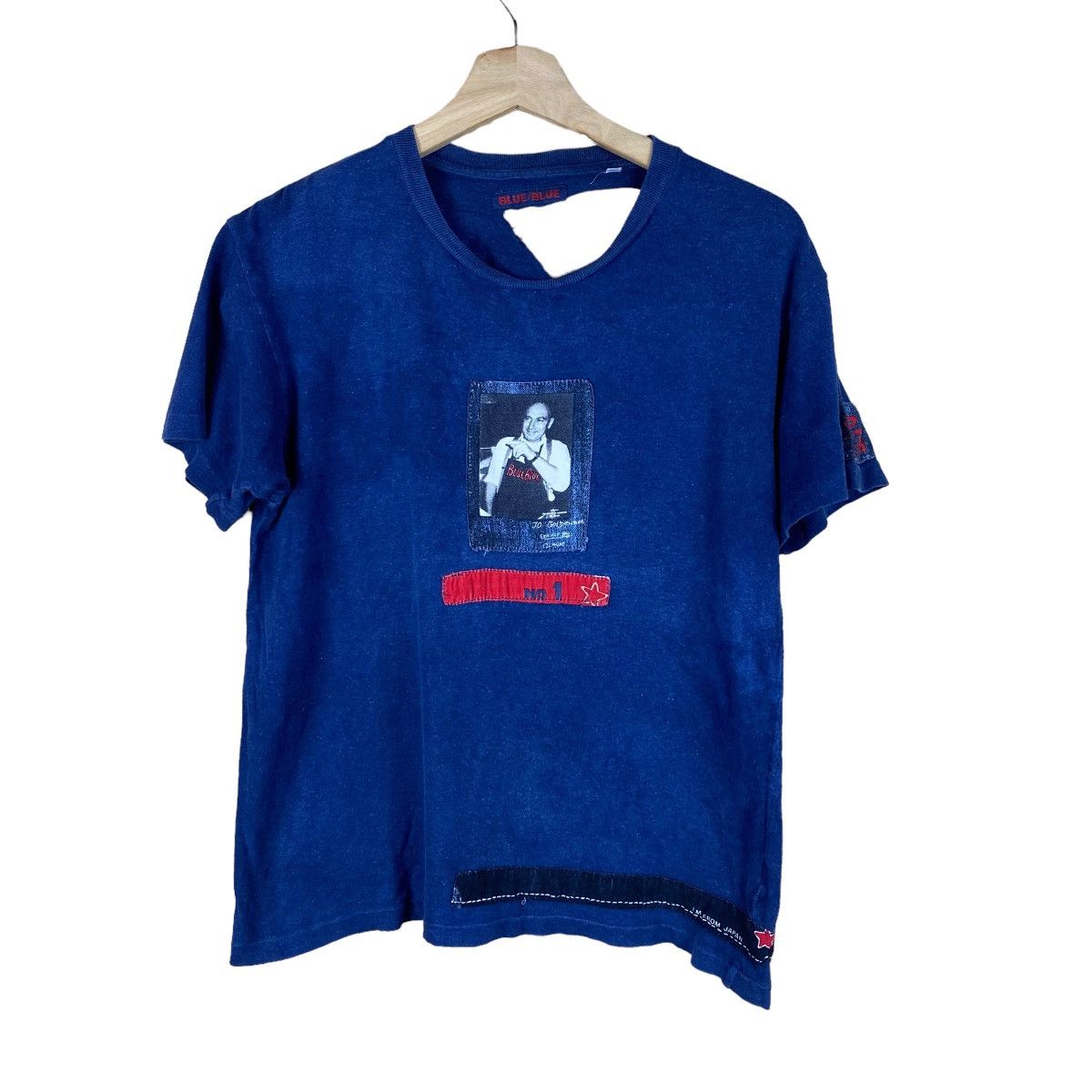 Blue Blue Japan × Japanese Brand VINTAGE BLUE BLUE JAPAN RIPPED POOR CONDITION TEE Size US XS / EU 42 / 0 - 1 Thumbnail