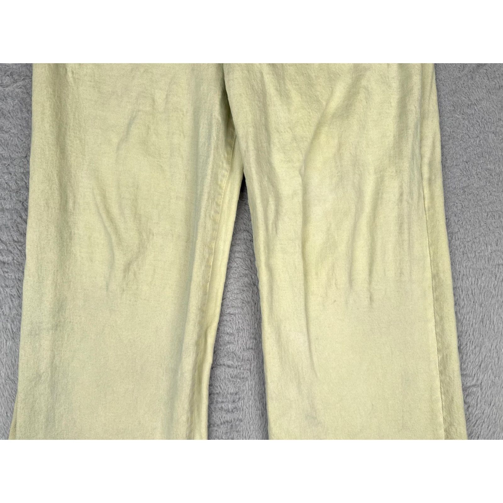 Vintage KUT From The Kloth Meg Jeans Wide Leg Womens 10 Yellow High Rise Stretch 29x28 Size 32" / US 10 / IT 46 - 3 Thumbnail