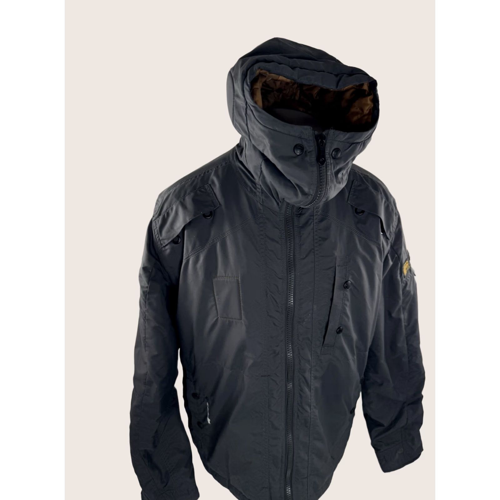 G-Star G STAR RAW Hooded Mens Parka Jacket - Gray - 2XL / XL Recolite Courier – Nylon Hooded Jacket - Plus Size Mens Size US XXL / EU 58 / 5 - 1 Thumbnail