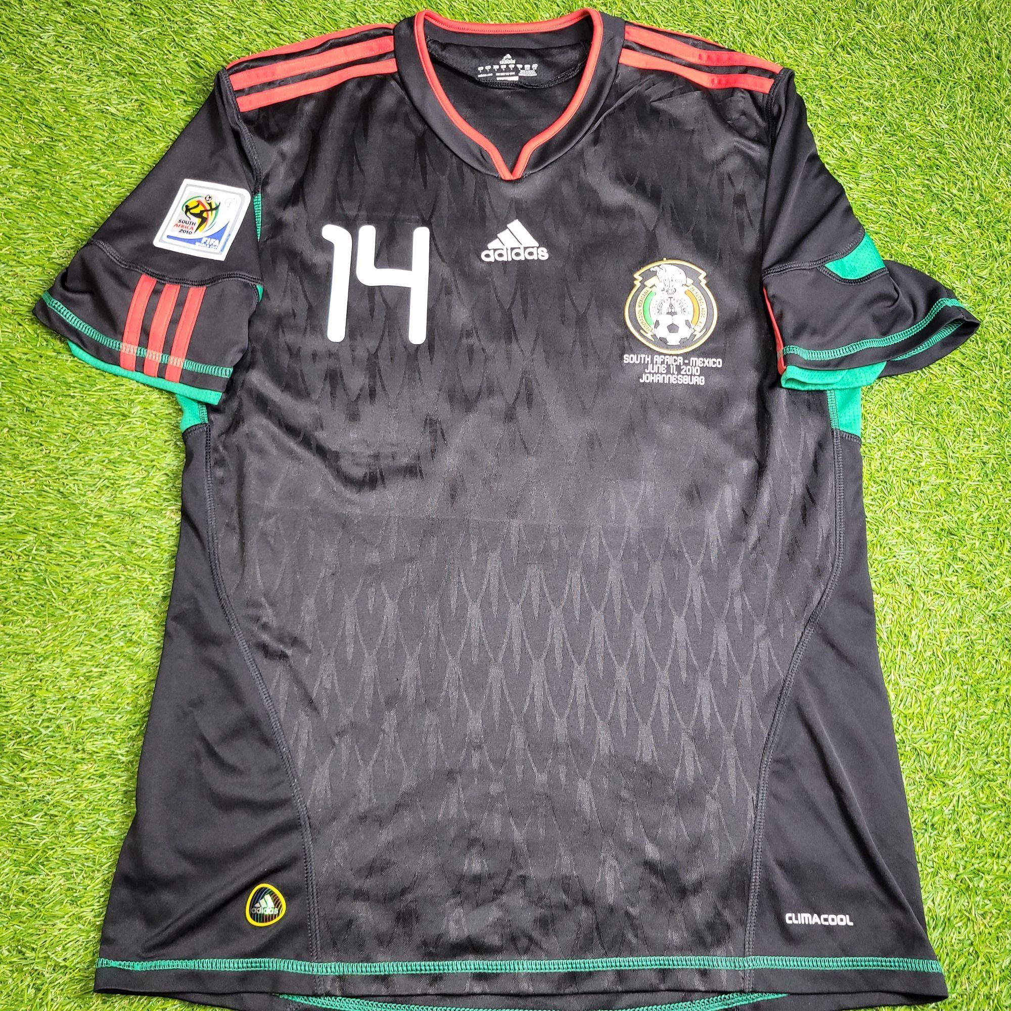 Chicharito Mexico 2010 WORLD CUP Away Black Soccer Jersey L