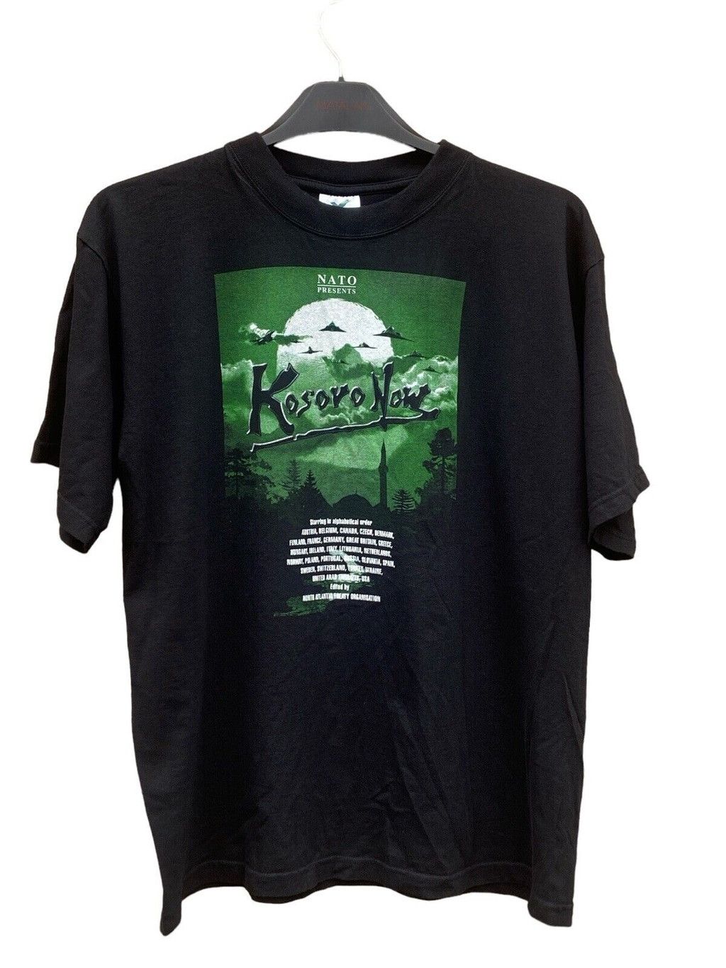 Vintage Short sleeve souvenir t shirt Nato Presents Kosovo Now UK XL Size US XL / EU 56 / 4 - 1 Thumbnail