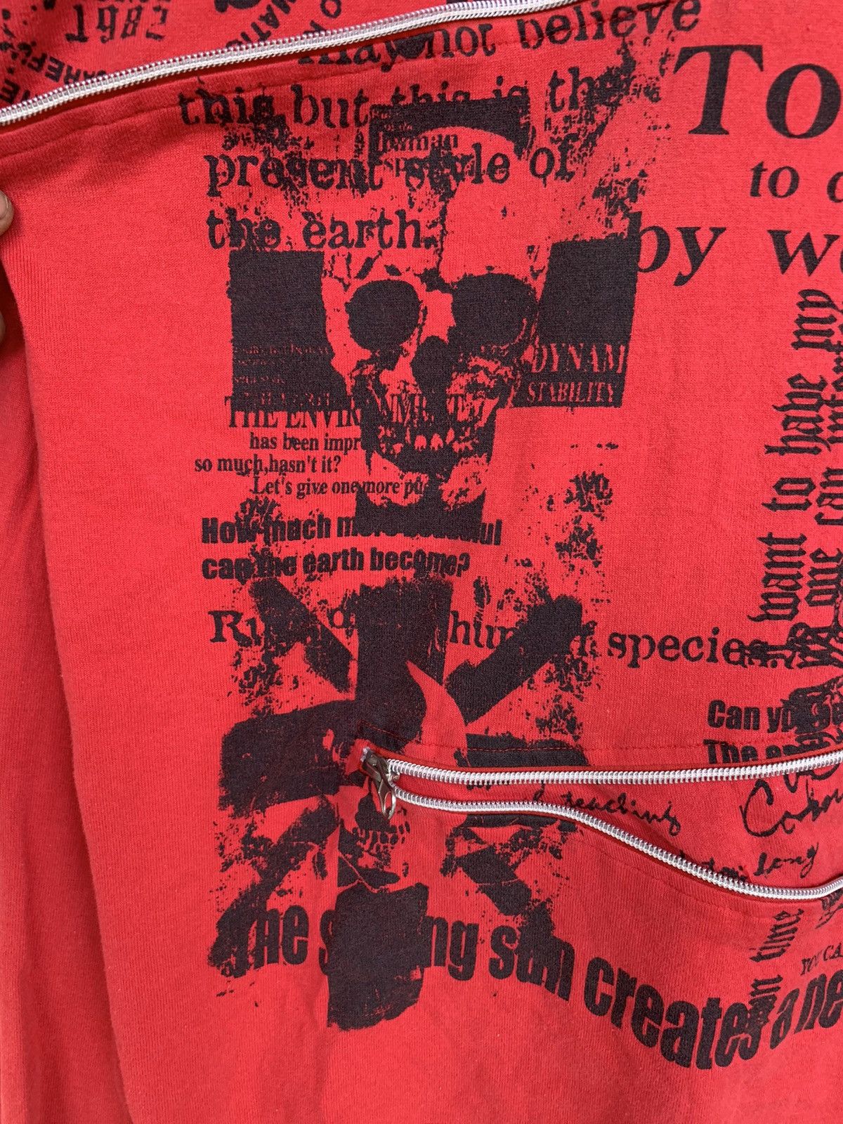 Beauty Beast 2000s Collins poem punk bondage zipper longsleeve shirt Size US M / EU 48-50 / 2 - 4 Thumbnail