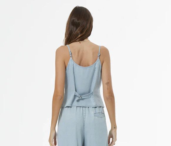 Young Fabulous & Broke Young Fabulous & Broke YFB Tate Denim Vest Indigo Pale Blue Size S / US 4 / IT 40 - 2 Thumbnail