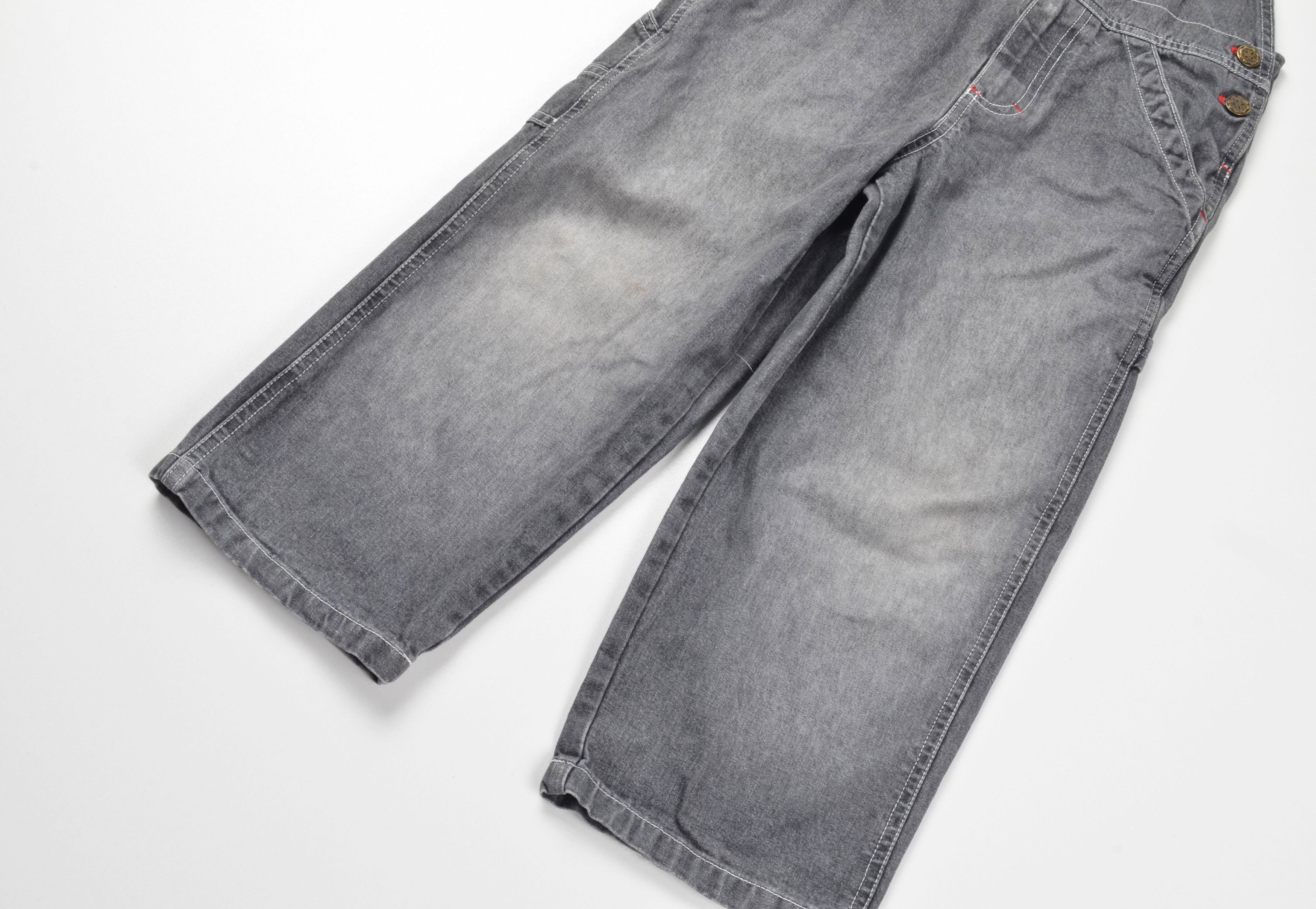 Oshkosh Oshkosh Bgosh Gray Denim Overalls Boys 5 Size 22" - 4 Thumbnail
