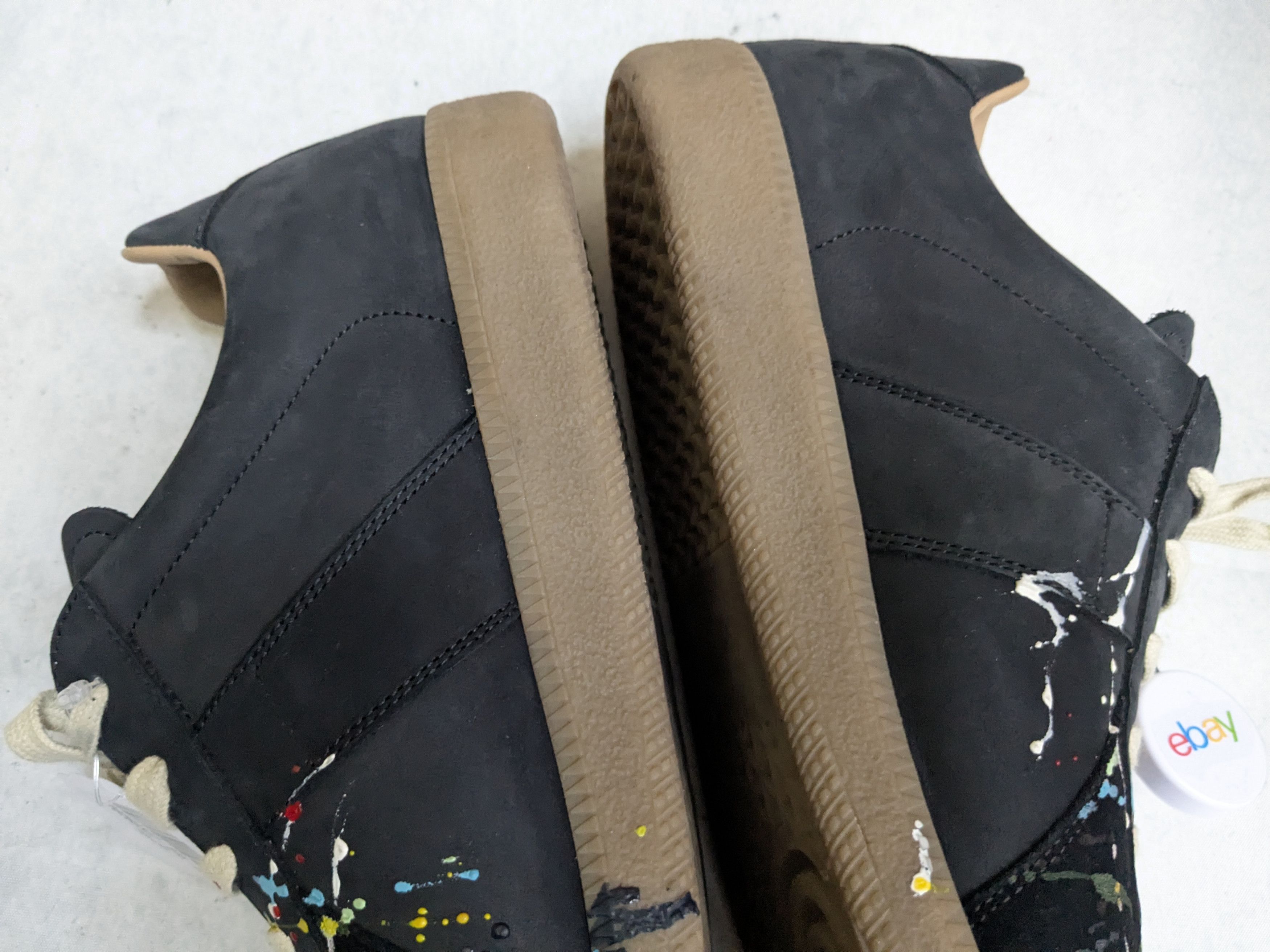 Maison Margiela Maison Margiela GAT Replica Black Paint Splatter 12 45 Low Size US 12 / EU 45 - 11 Thumbnail