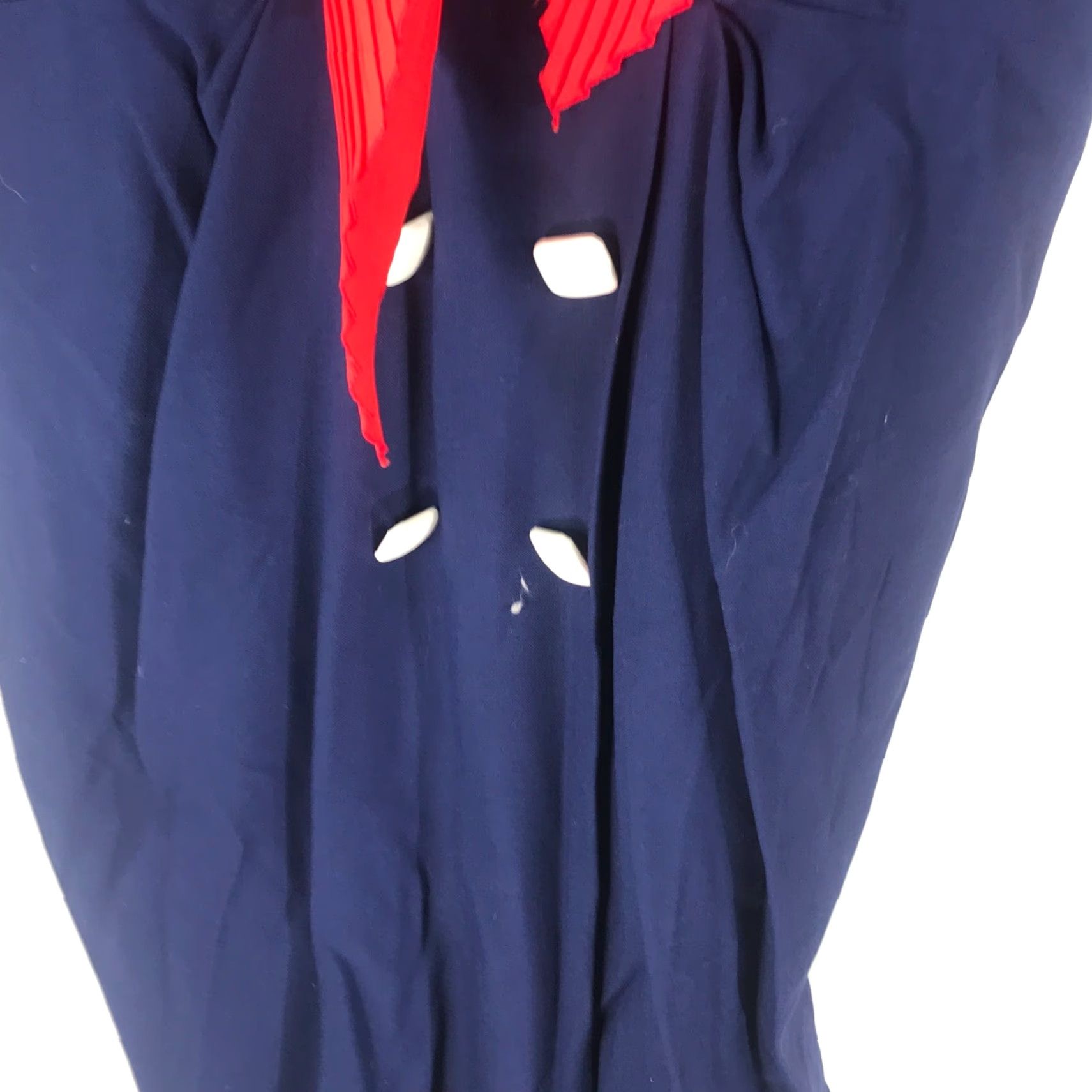 Vintage VINTAGE Blue Kimono Dress 46 Short Sleeve Stretch European Women With Scarf Size 46 Dress Kimono Blue Women Vintage 46 Size 32" / US 10 / IT 46 - 4 Thumbnail